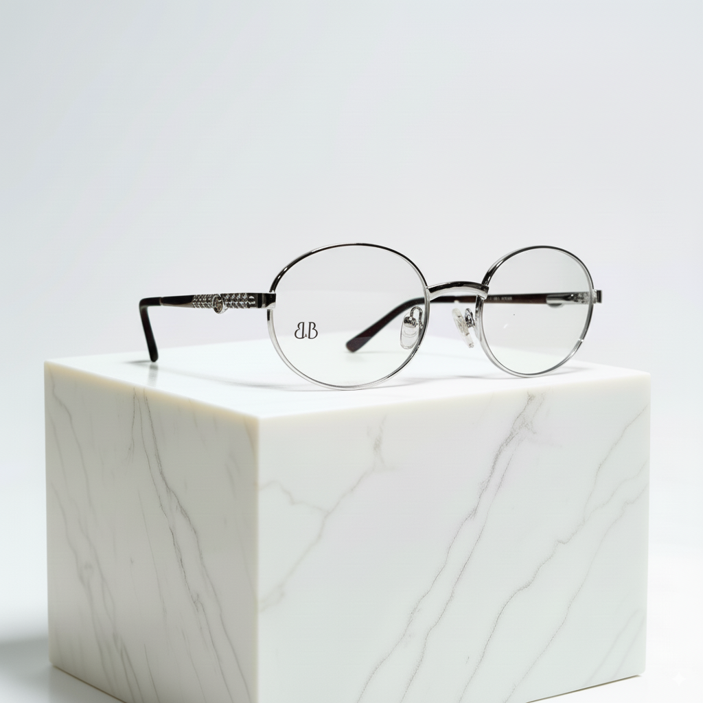 Bonano Portofino White Gold Eyeglasses Frame