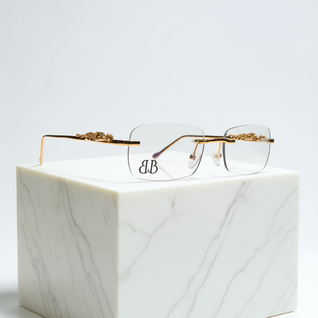 Bonano Giaguaro Gold Eyeglasses Frame