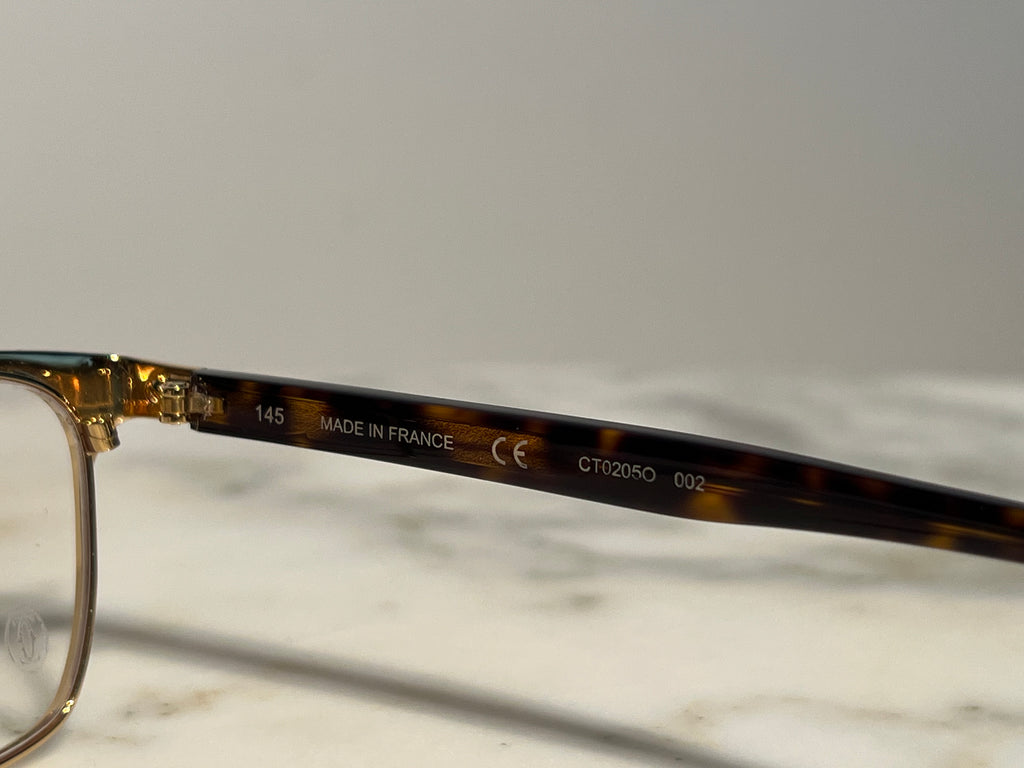 Cartier Tortoise Gold Eyeglasses Frame