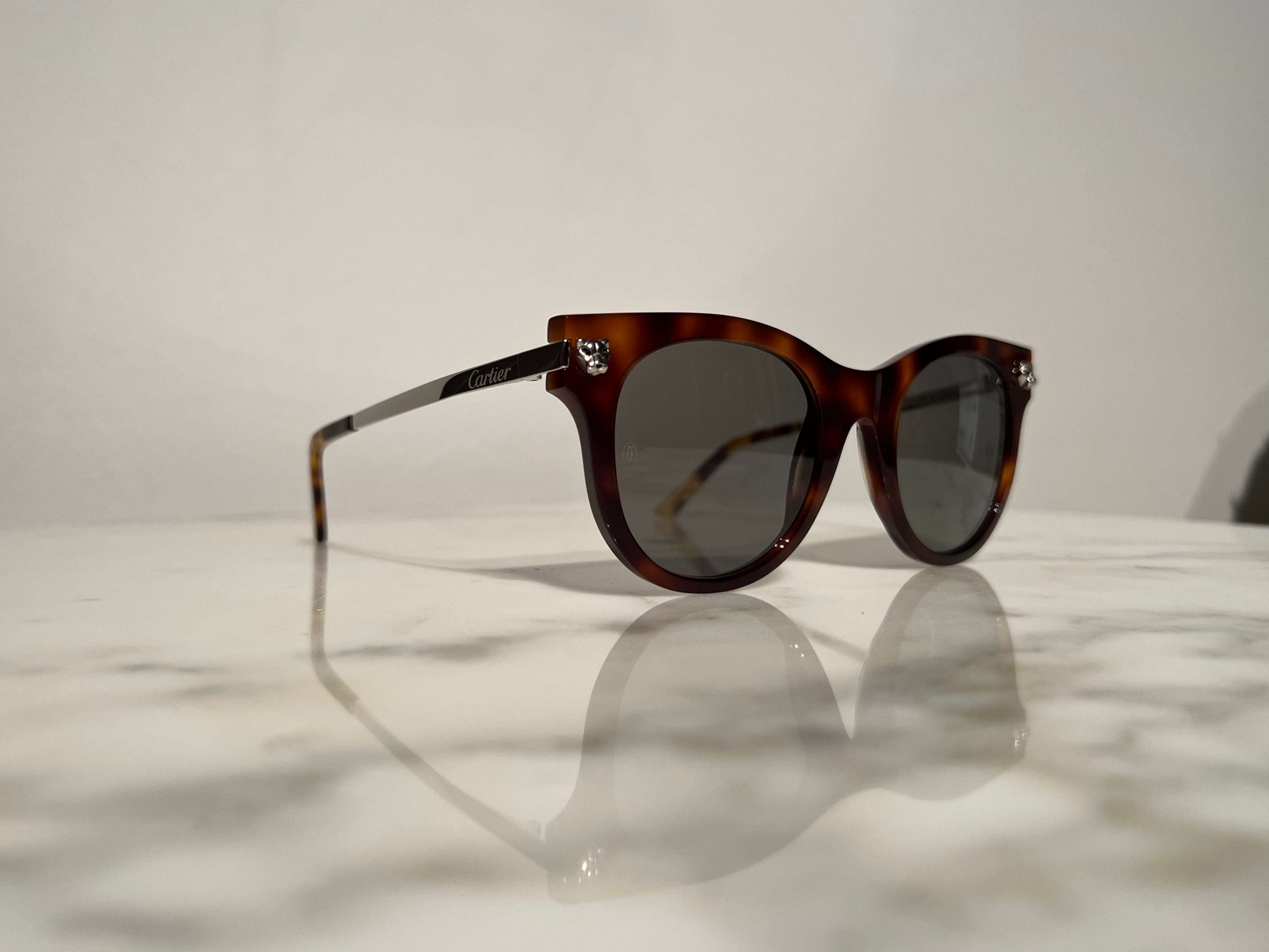 Cartier Santos Titanium Silver Gold C’decor Frames Sunglasses Glasses Wire Buffs
