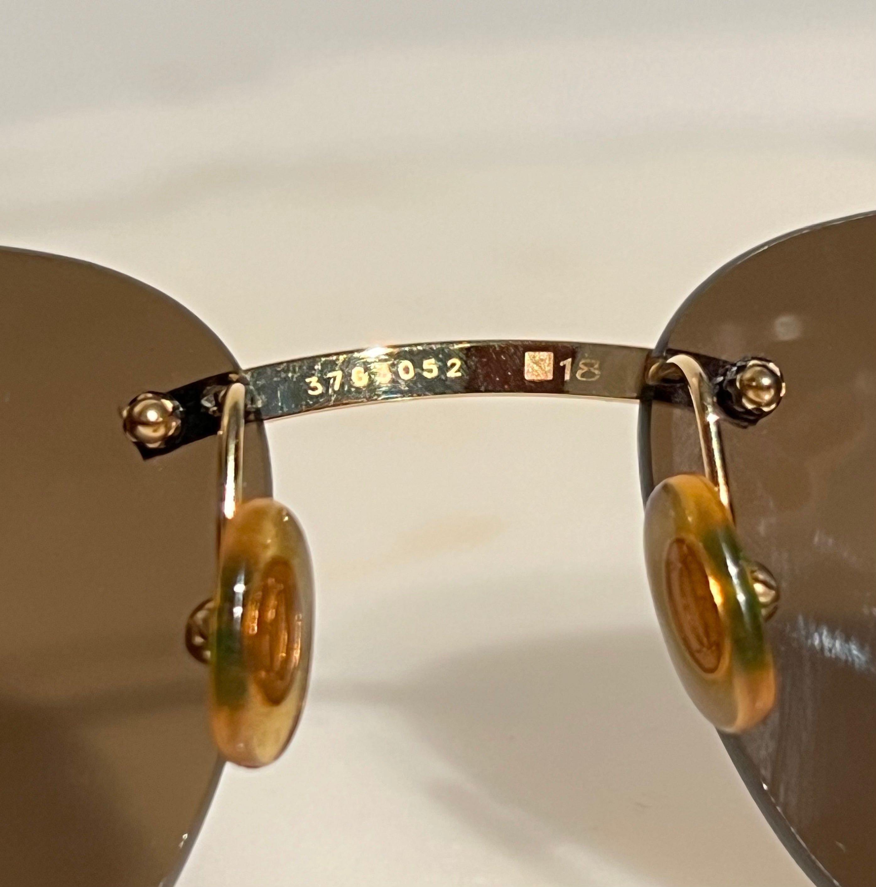Cartier Bubinga Wood Gold C’decor Frames Sunglasses Glasses Wire Buffs Vintage