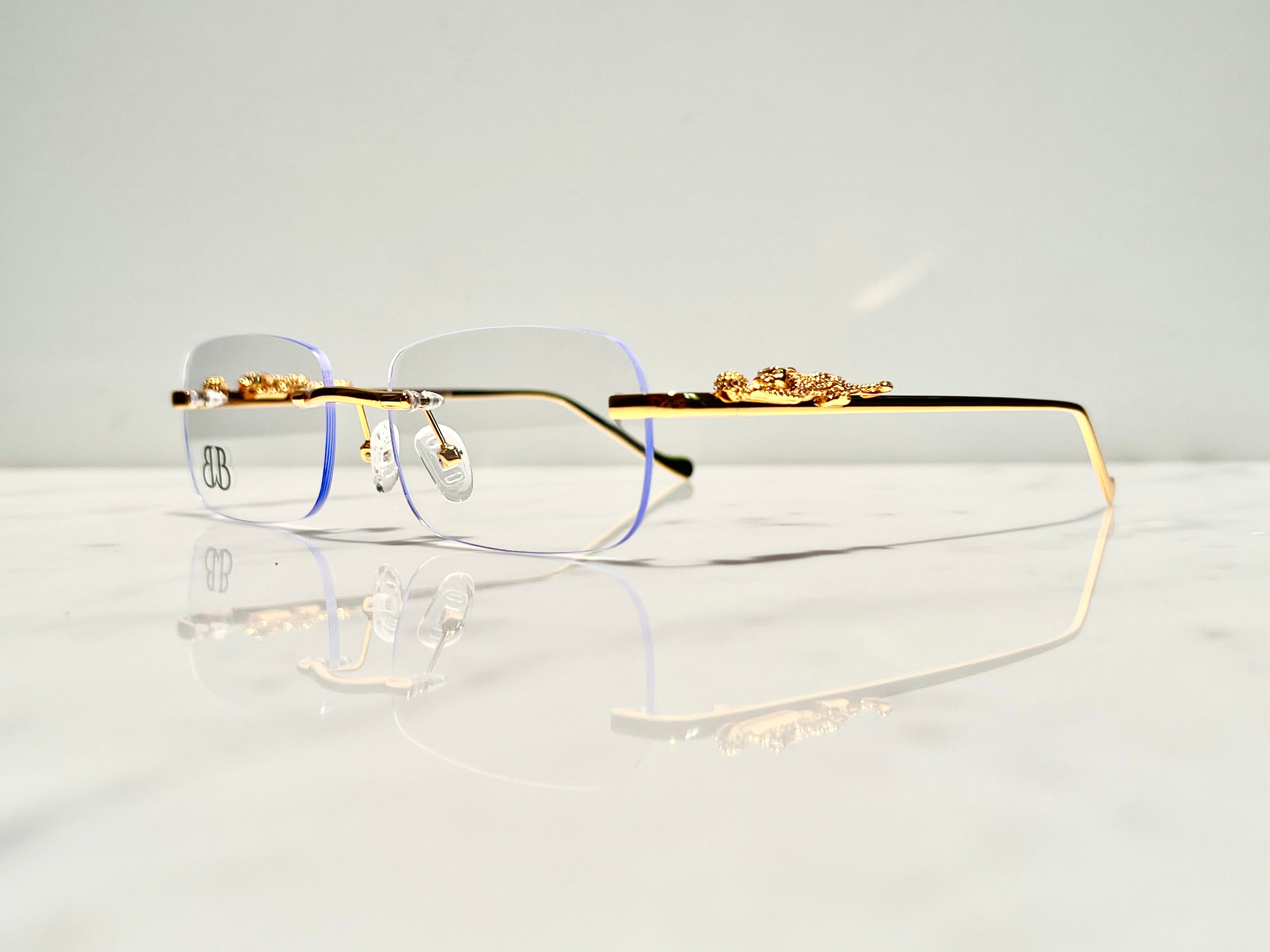 Bonano Giaguaro Gold Eyeglasses Frame