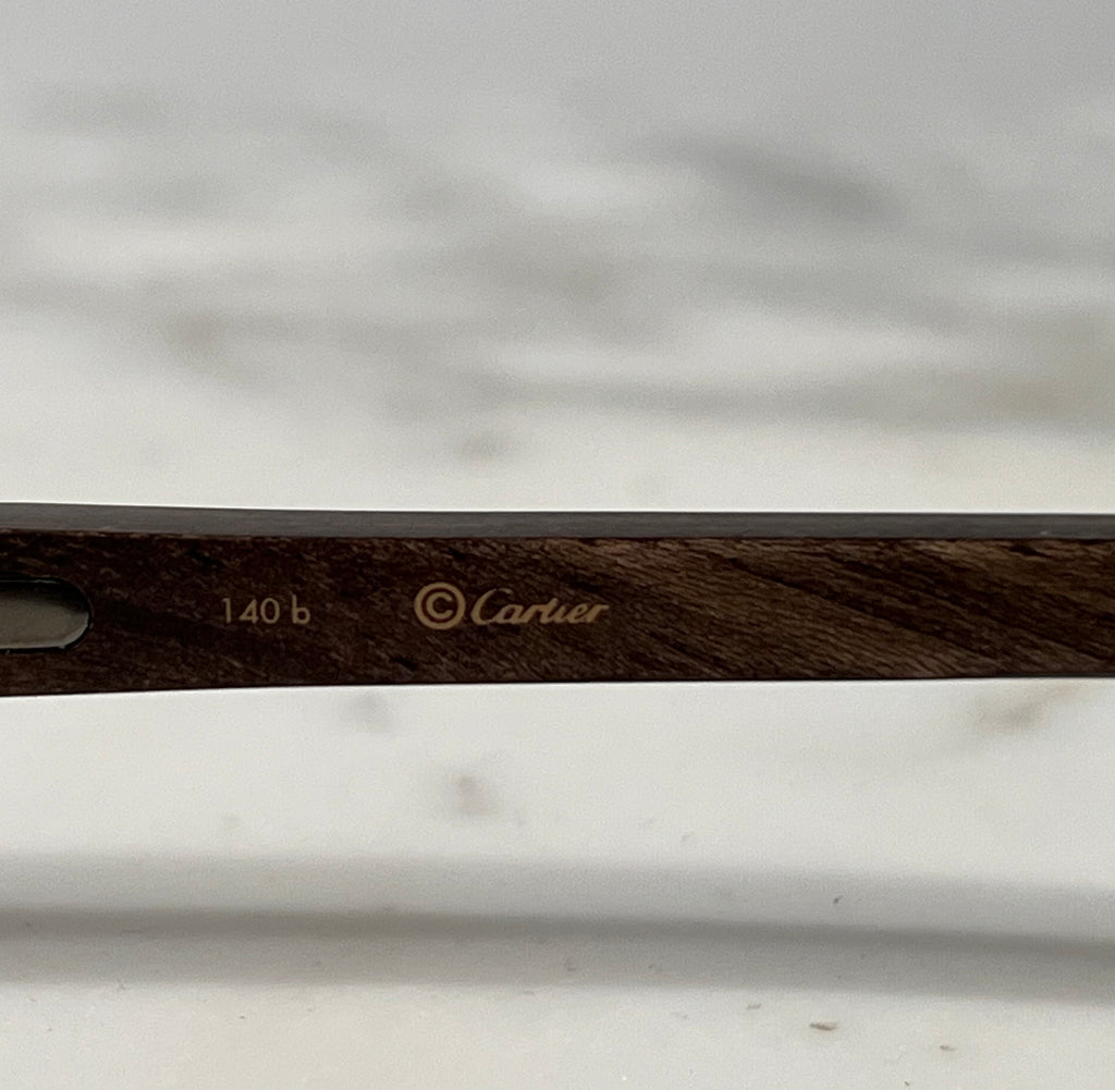 Cartier Grey Bubinga Wood C’decor Frames Sunglasses Glasses