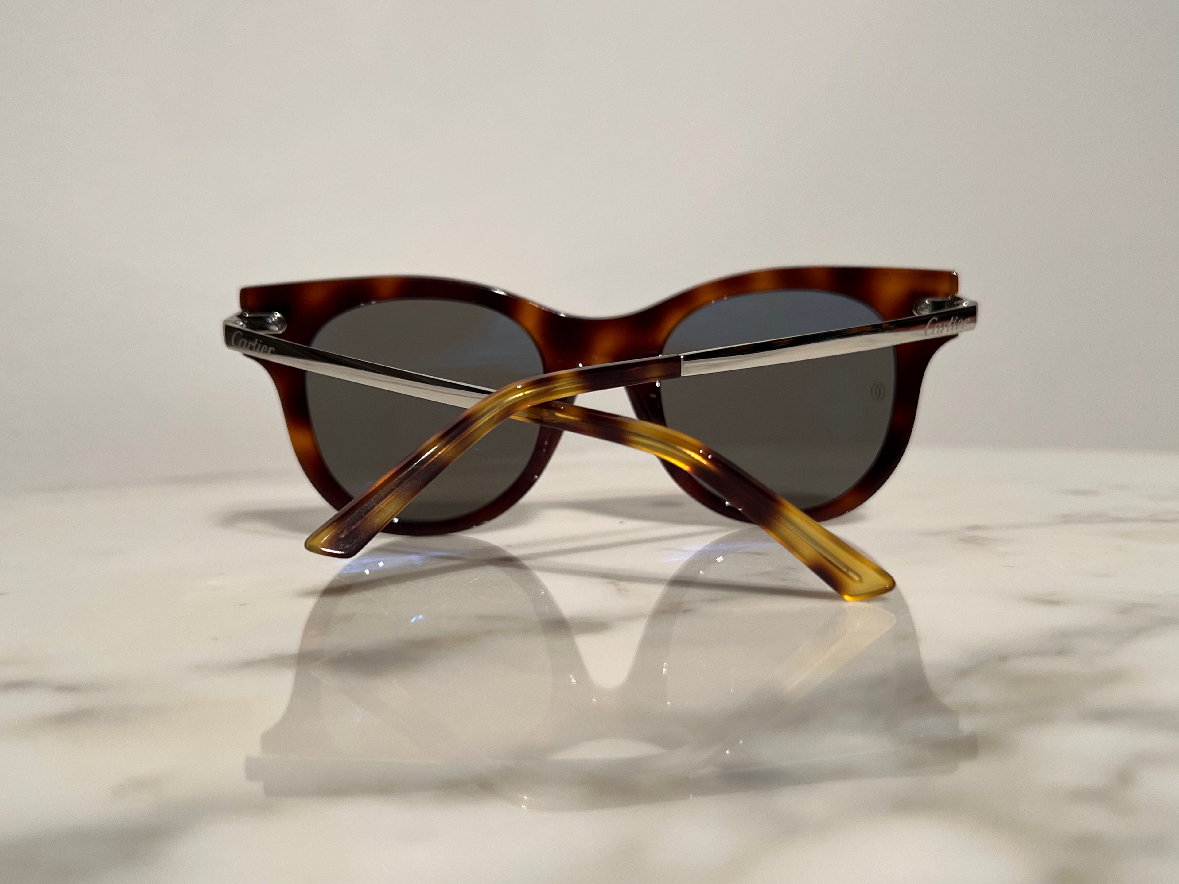 Cartier Santos Titanium Silver Gold C’decor Frames Sunglasses Glasses Wire Buffs