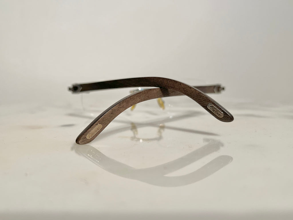 Cartier Grey Bubinga Wood C’decor Frames Sunglasses Glasses