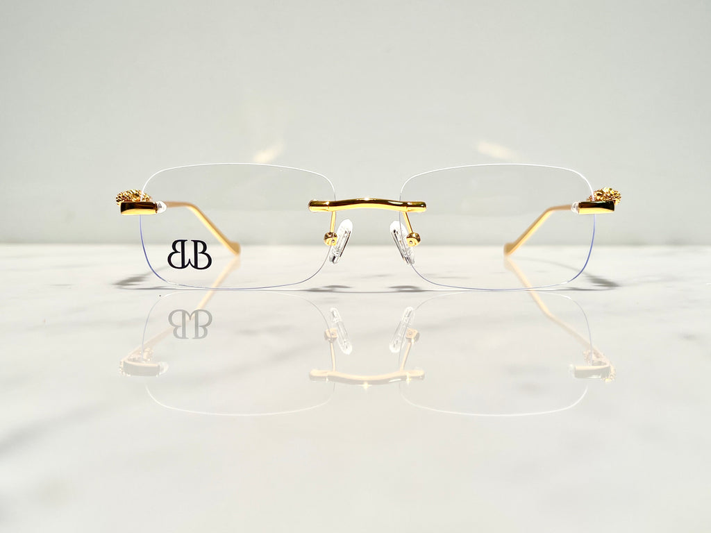 Bonano Giaguaro Gold Eyeglasses Frame