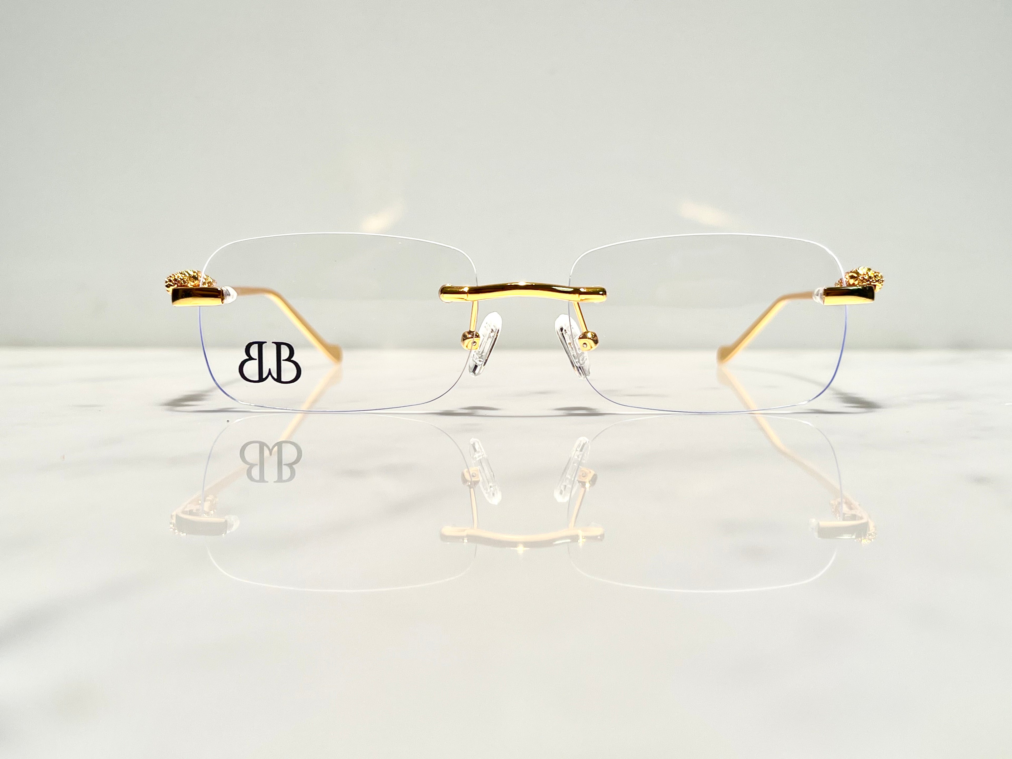 Bonano Giaguaro Gold Eyeglasses Frame