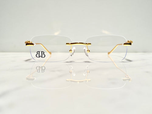 Bonano Giaguaro Gold Eyeglasses Frame