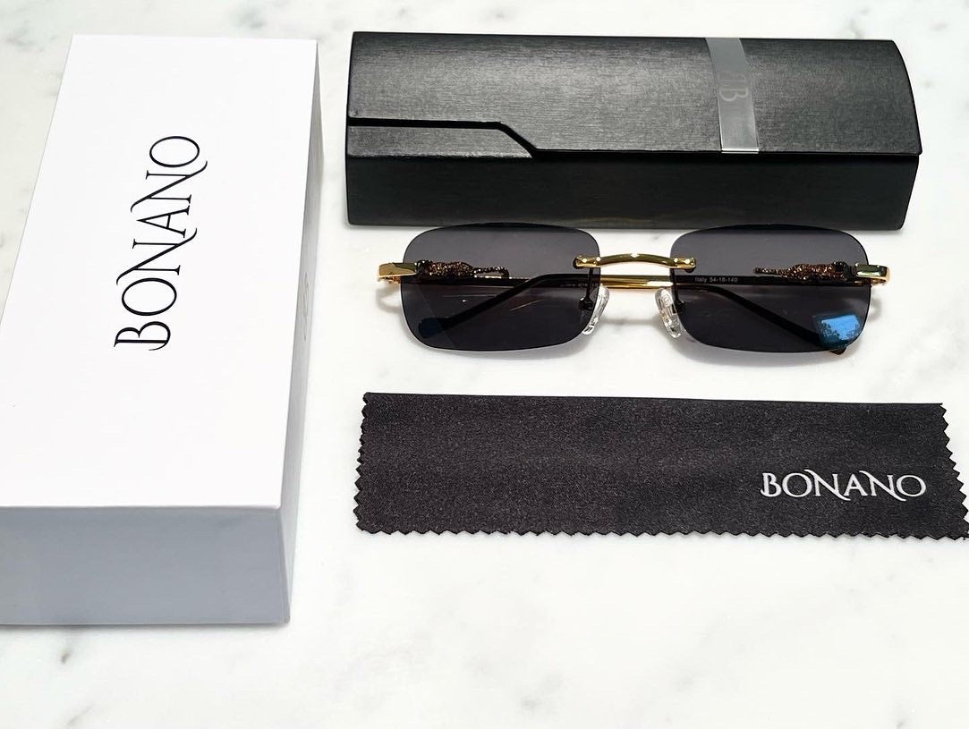 Bonano Giaguaro Gold Sunglasses Frame
