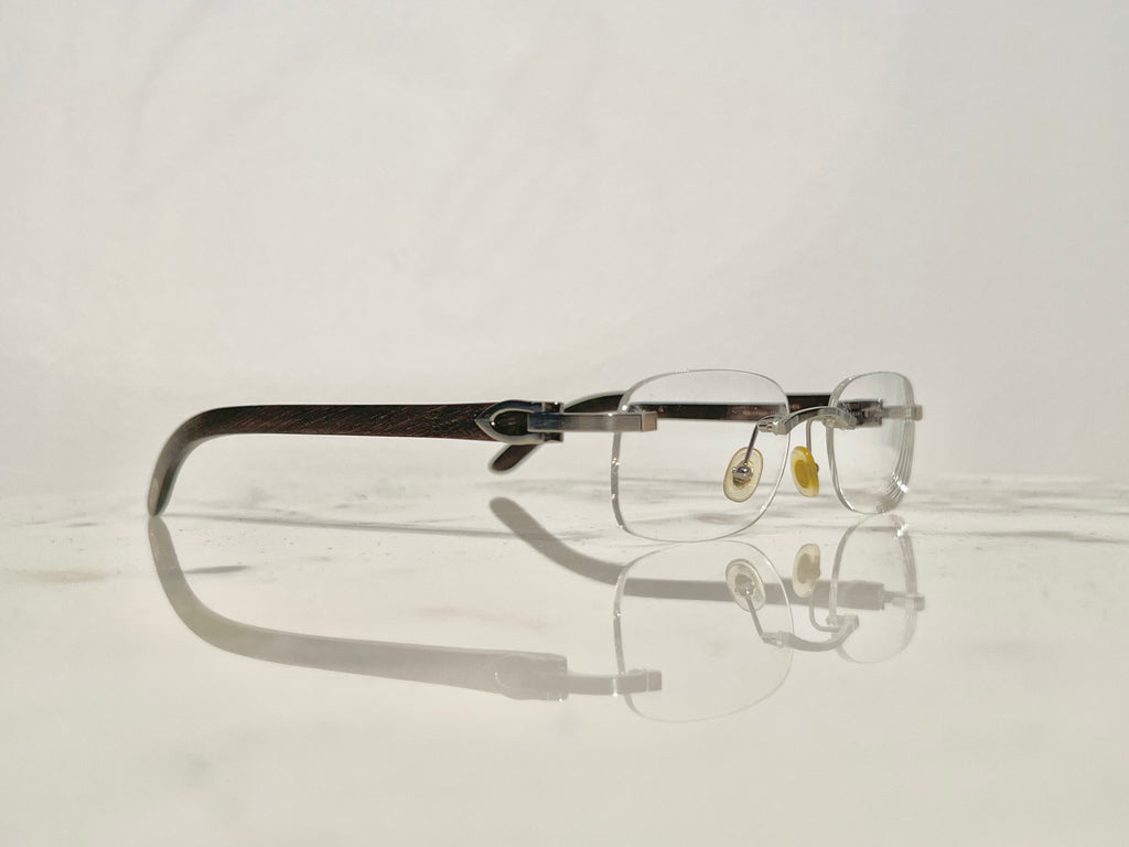 Cartier Grey Bubinga Wood C’decor Frames Sunglasses Glasses