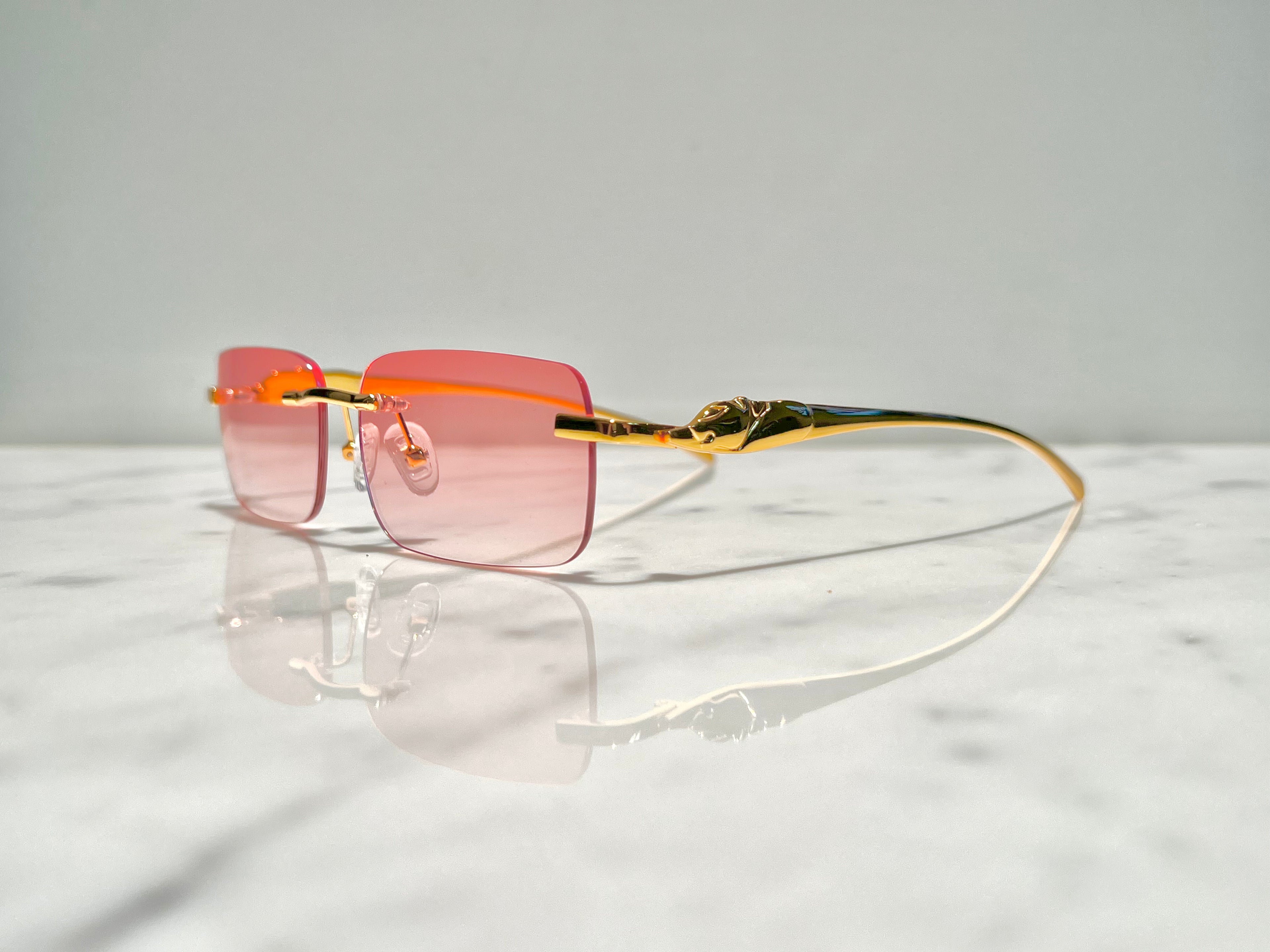 Bonano Calabria Gold & Red Sunglasses Frame