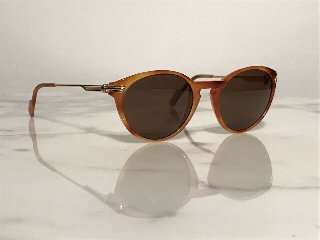 Cartier Jaspe Lumen Miel 22k Sunglasses Glasses - Braglia