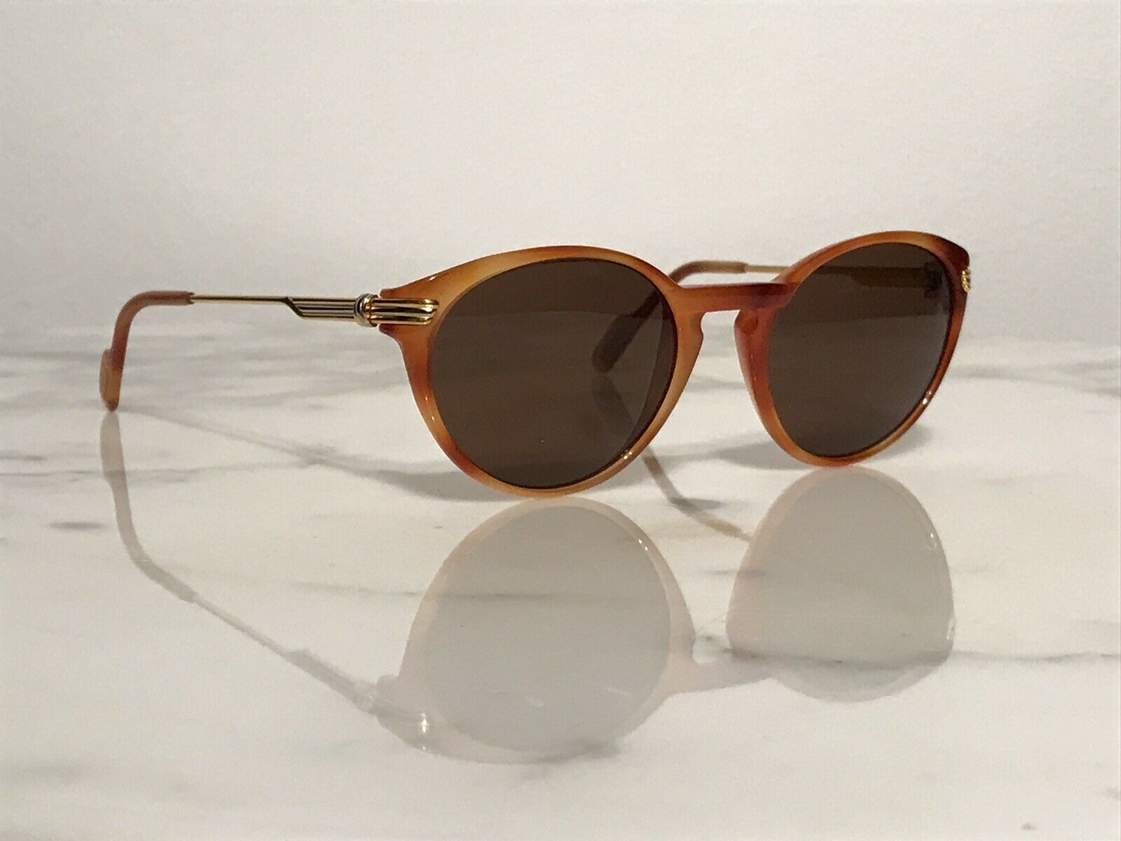 Cartier Jaspe Lumen Miel 22k Sunglasses Glasses - Braglia