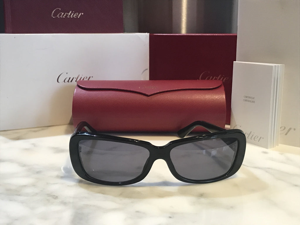 Cartier Thalia Black/Platinum Sunglasses Glasses Frames - Braglia