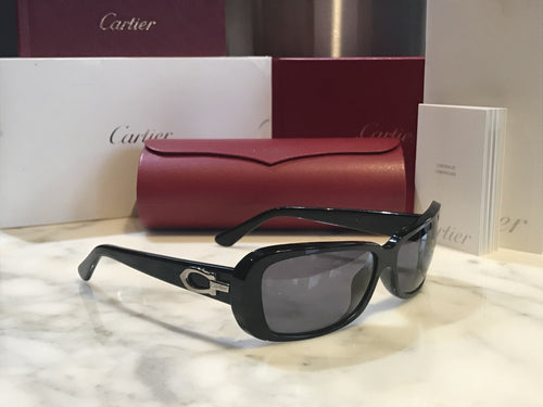 Cartier Thalia Black/Platinum Sunglasses Glasses Frames - Braglia