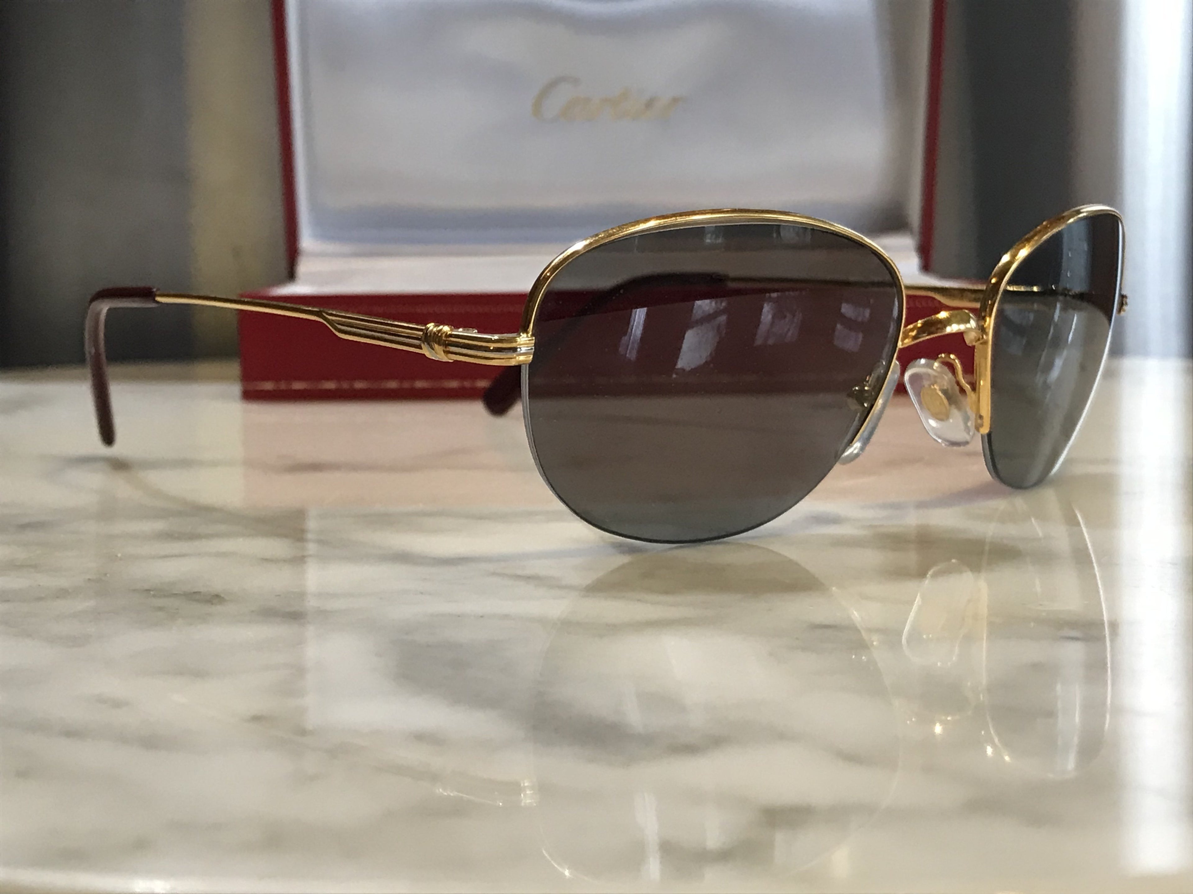 Cartier Montaigne 22k Vintage Sunglasses - Braglia
