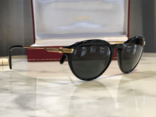 Load image into Gallery viewer, Cartier Black Lumen 22k Gold Vintage Sunglasses Glasses Frames - Braglia
