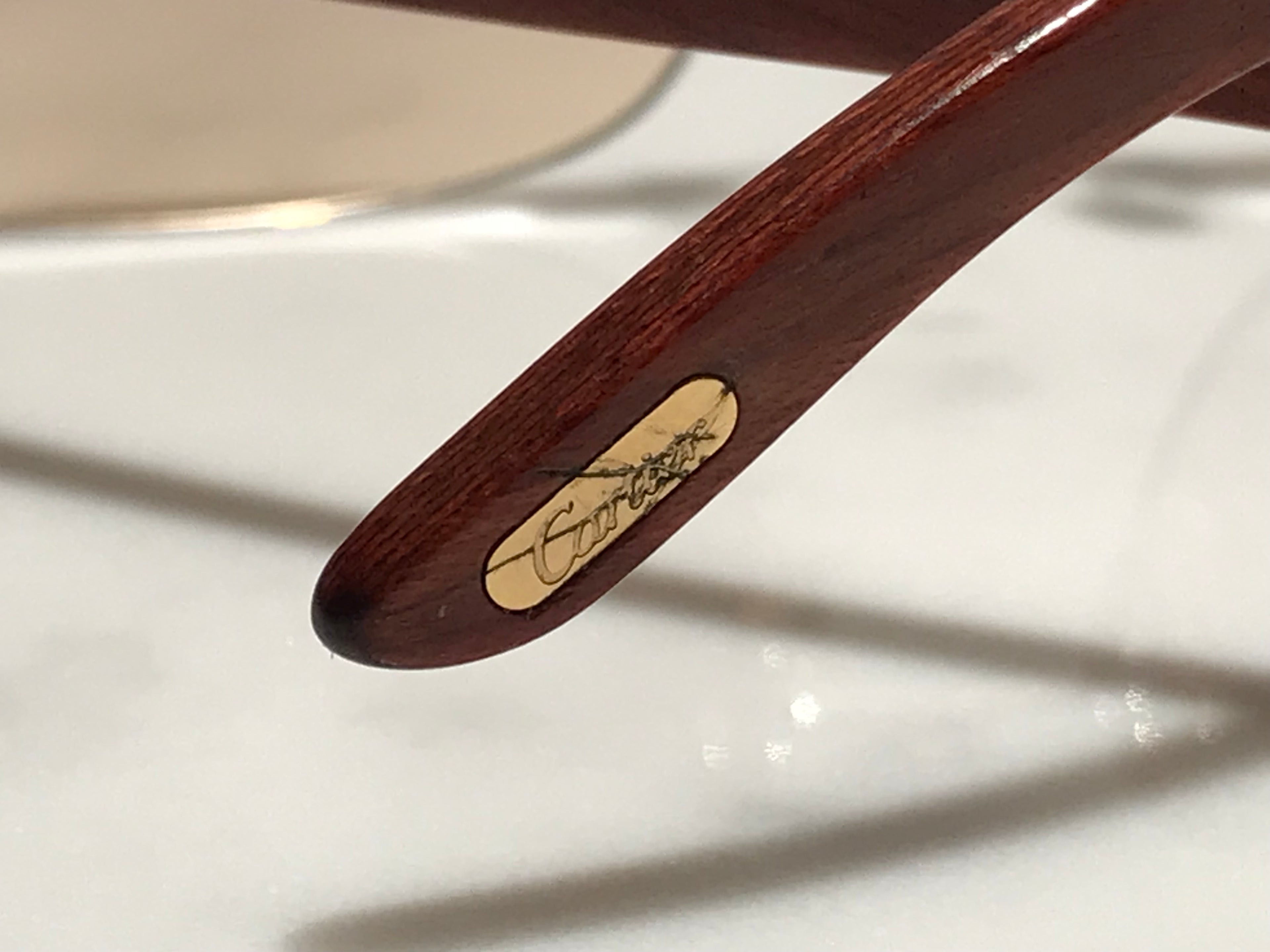 Cartier Rimless Bubinga Wood 18k Gold Wood Glasses Sunglasses