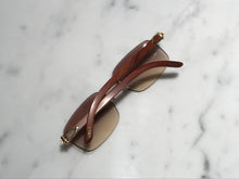 Load image into Gallery viewer, Cartier Rimless Bubinga Wood 18k Gold Wood Glasses Sunglasses
