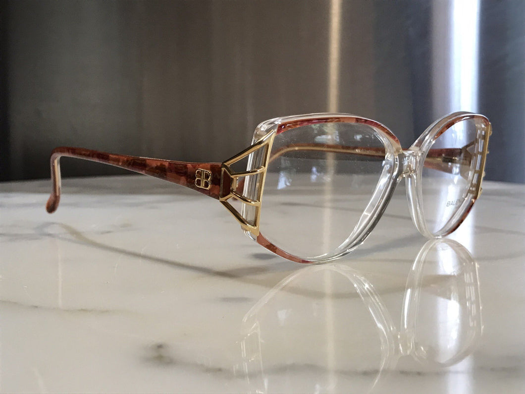 Balenciaga Fusia/Gold Vintage Eyeglasses Frames - Braglia