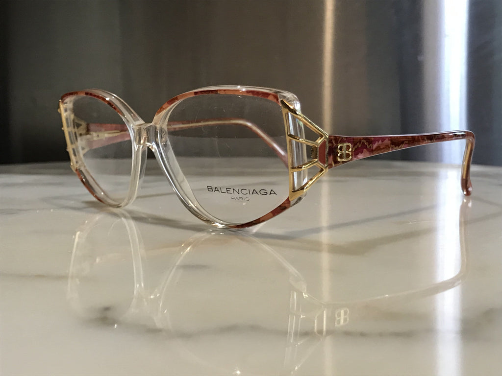 Balenciaga Fusia/Gold Vintage Eyeglasses Frames - Braglia