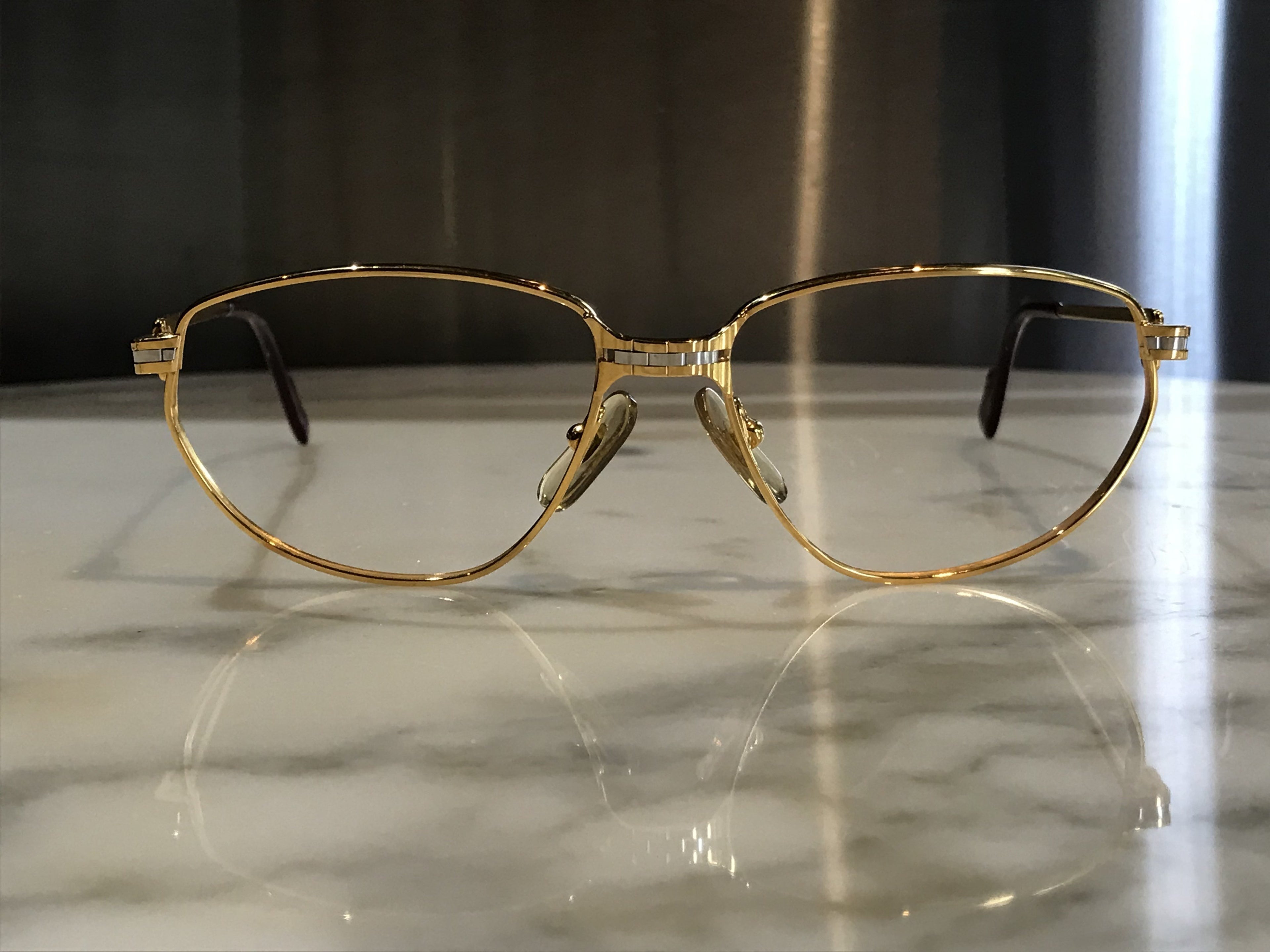 Cartier 22k Gold Panthere Windsor Sunglasses Eyeglasses - Braglia