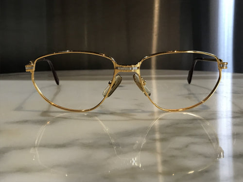 Cartier 22k Gold Panthere Windsor Sunglasses Eyeglasses - Braglia