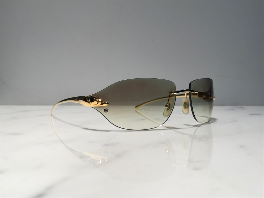 Cartier Rimless Gold Panthere Glasses Sunglasses Eyeglasses