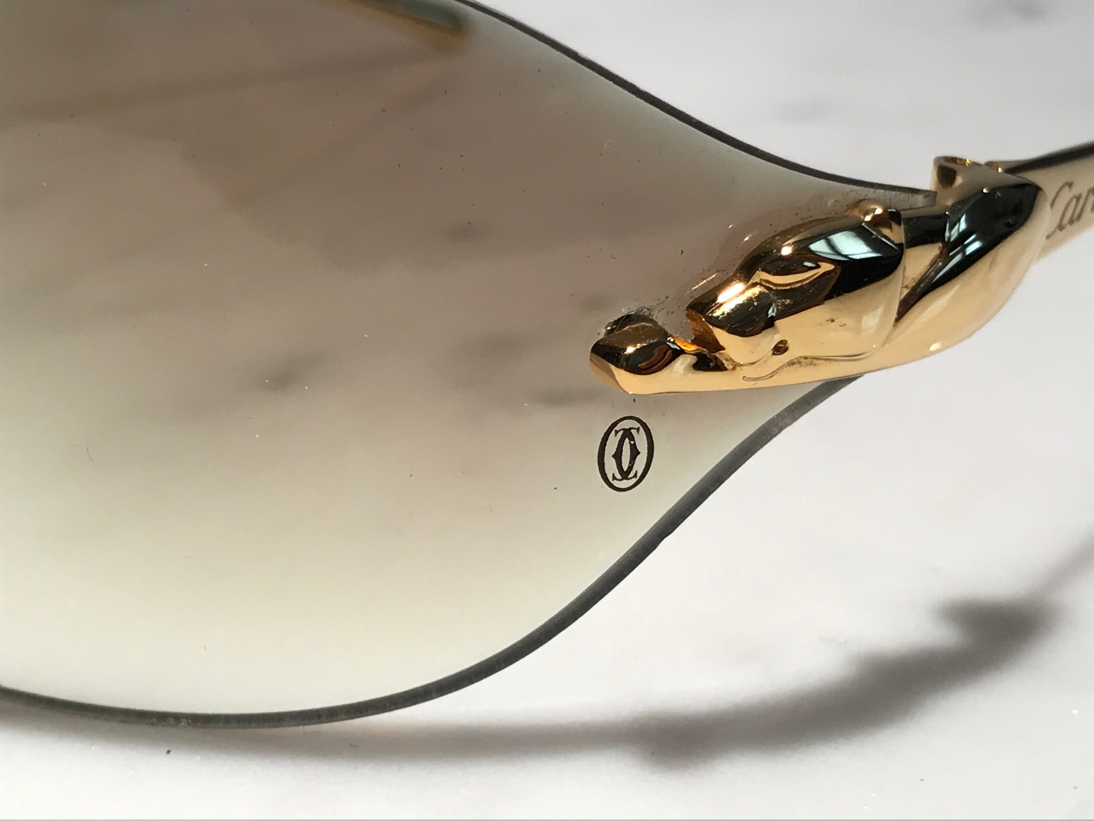 Cartier Rimless Gold Panthere Glasses Sunglasses Eyeglasses