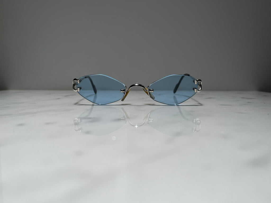 Cartier C’Decor Scala Wire Platinum Sunglasses Glasses Horn Wood Buffs