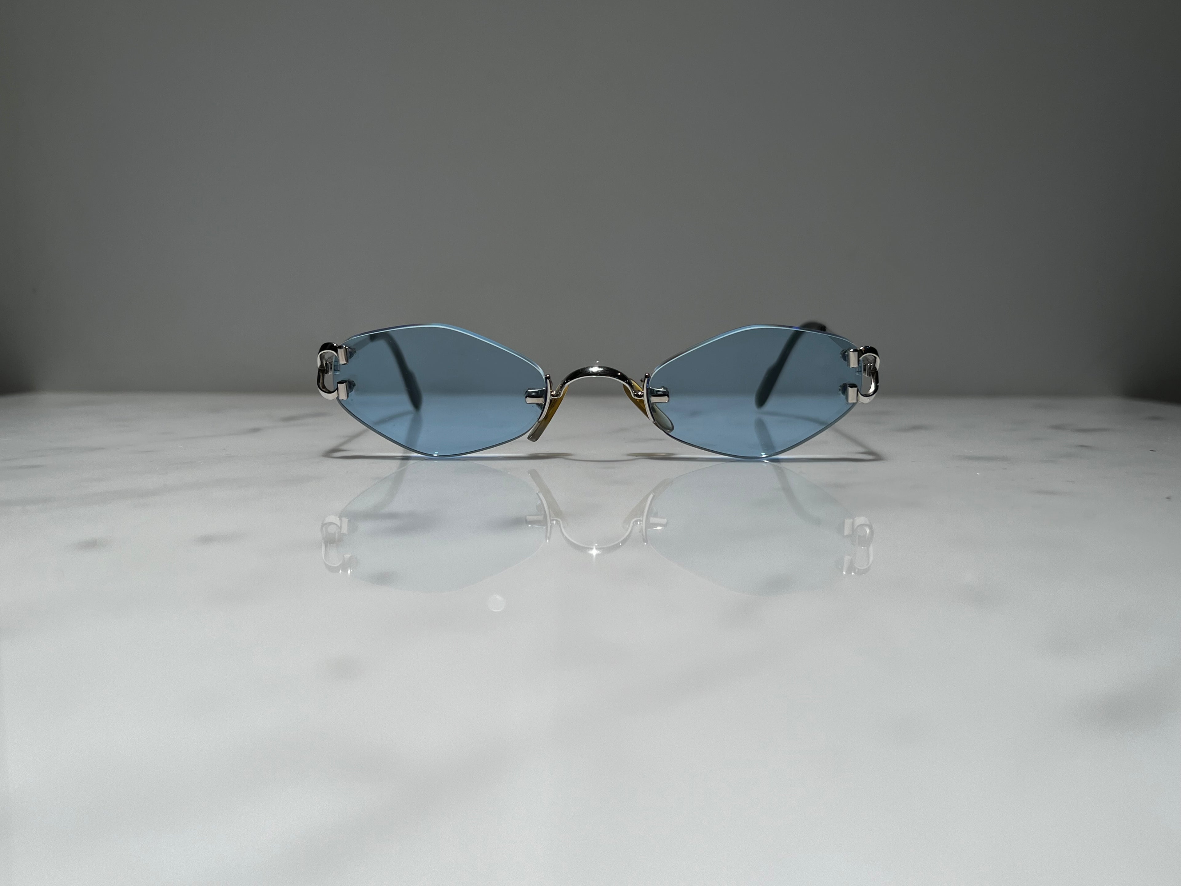 Cartier C’Decor Scala Wire Platinum Sunglasses Glasses Horn Wood Buffs