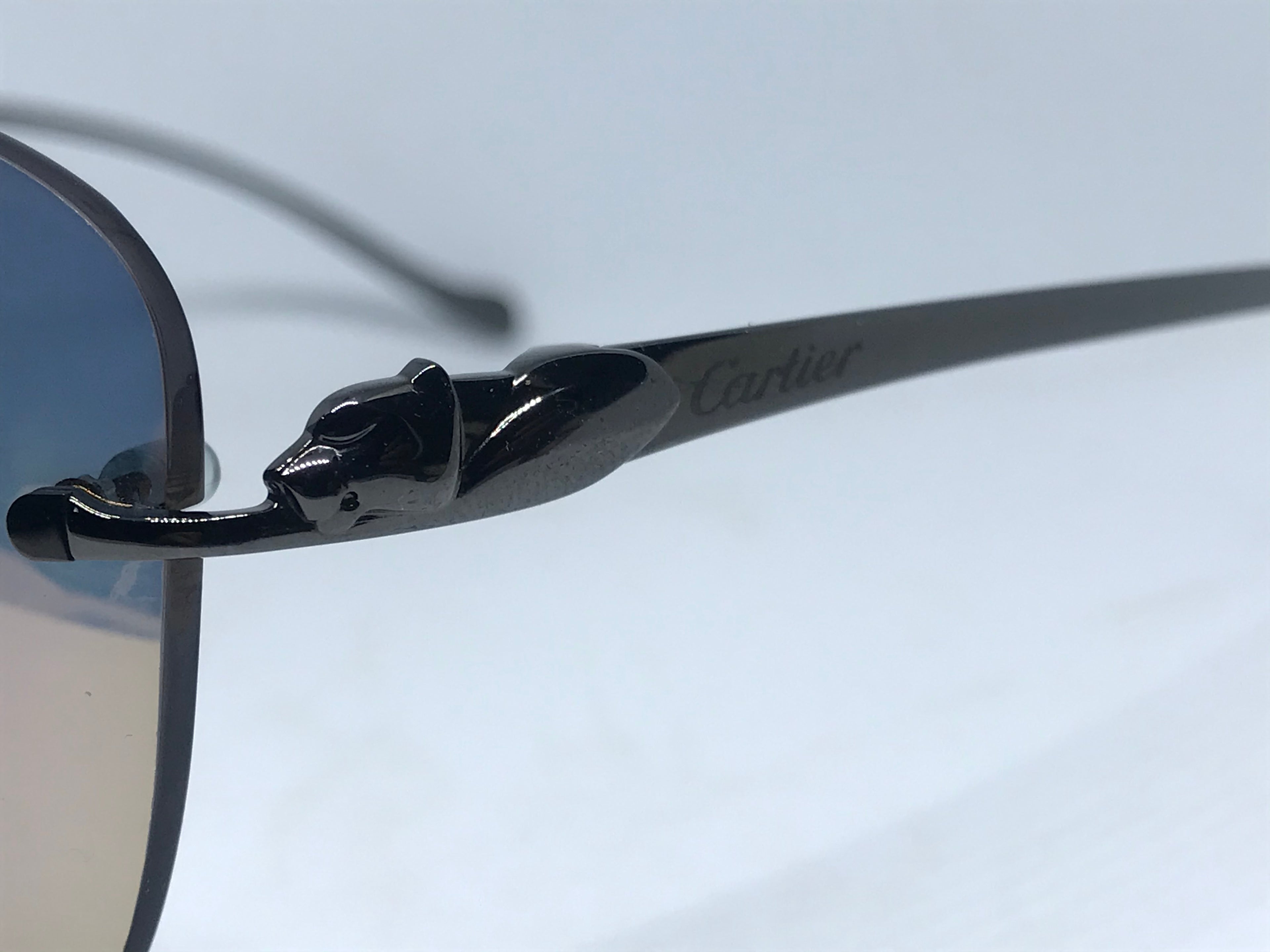 Cartier Black Titanium Panthere Sunglasses Glasses Frame - Braglia