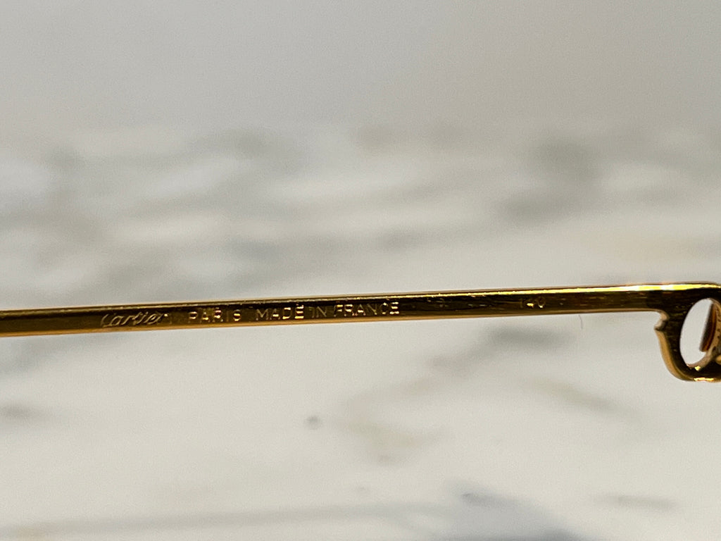 Cartier Gold Santos Frames Sunglasses Glasses