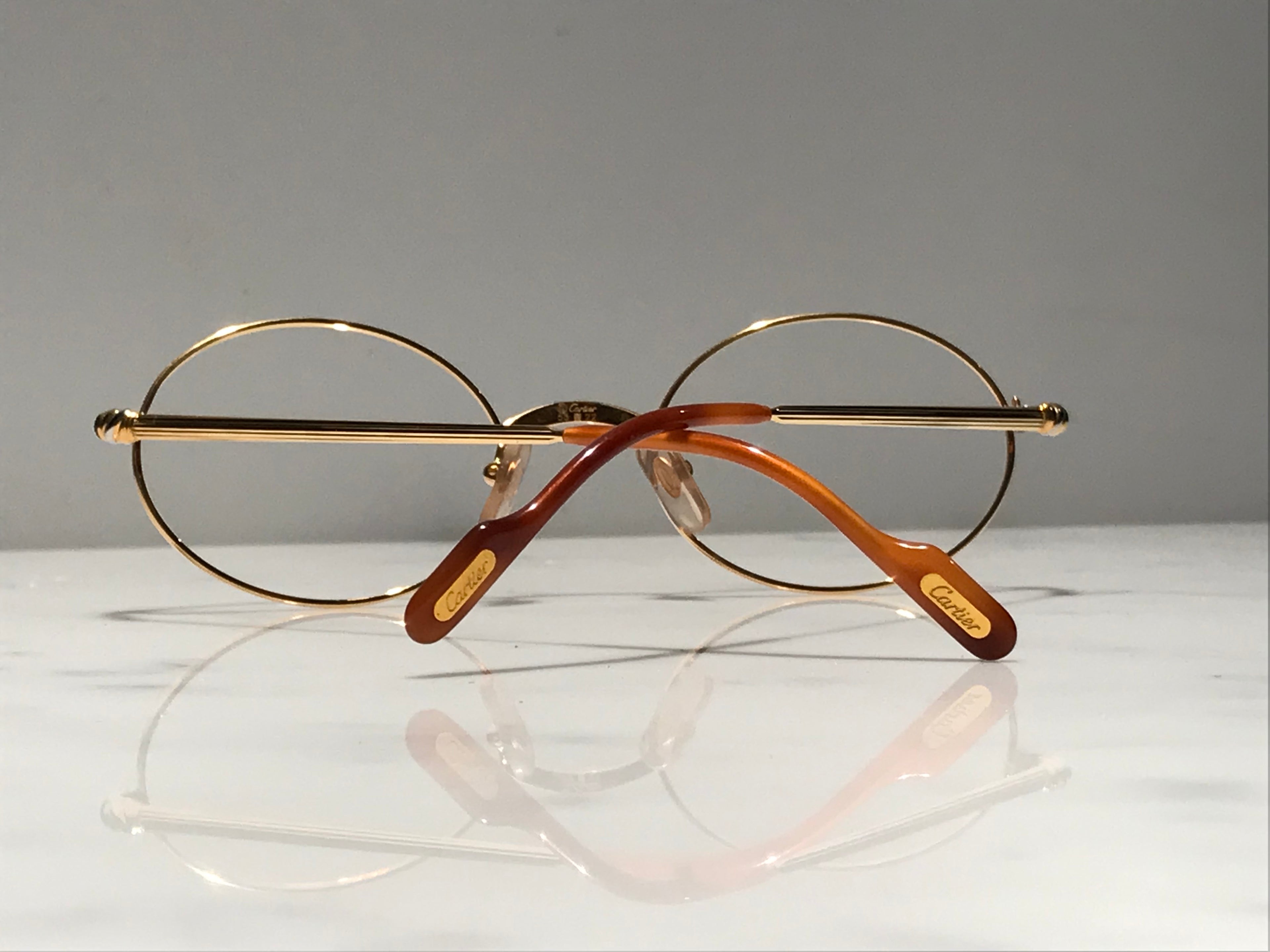 Cartier Sorbonne 22k Gold Glasses Sunglasses
