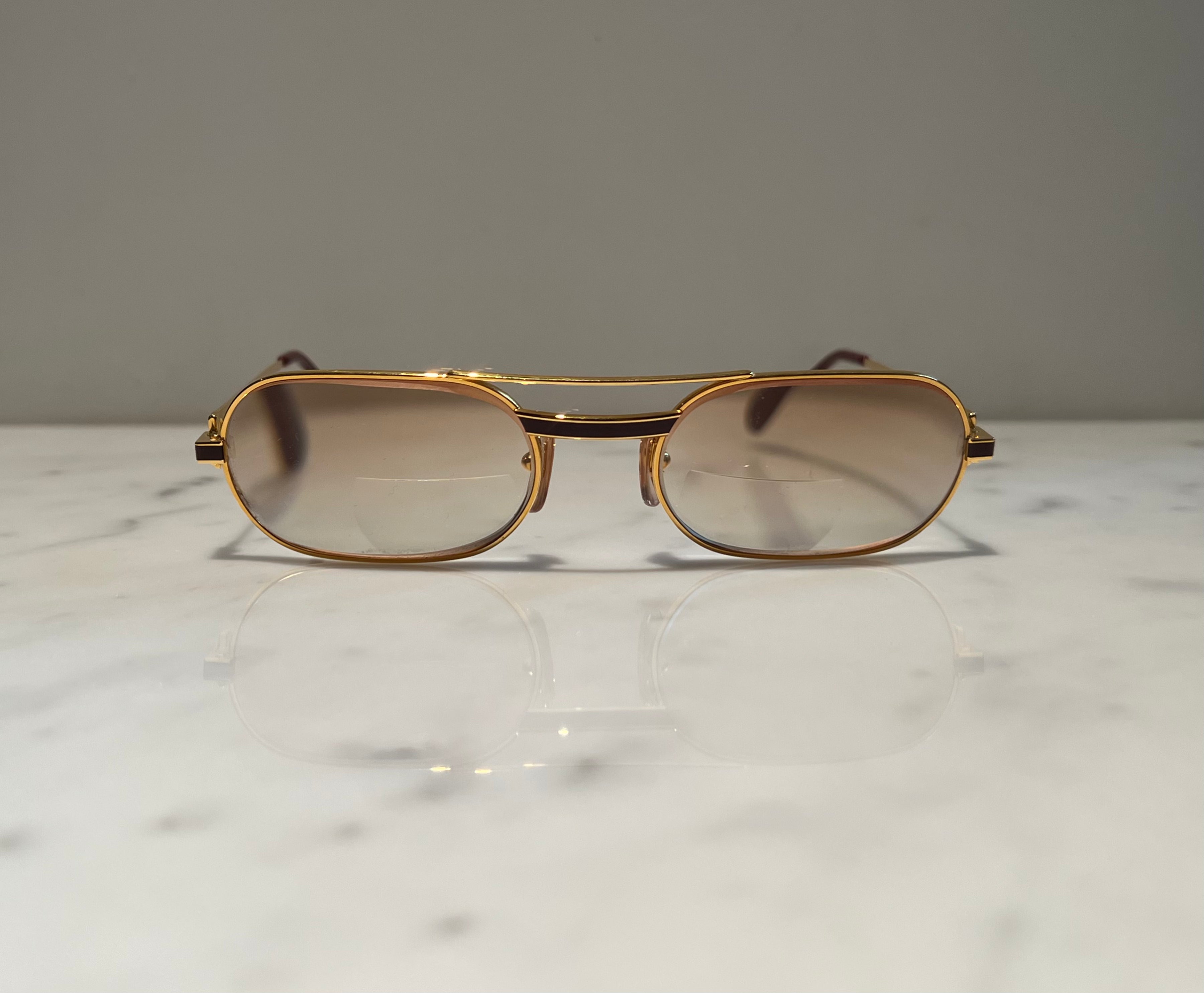 Cartier must Vintage C Decor Gold Sunglasses Glasses Eyeglasses Frames