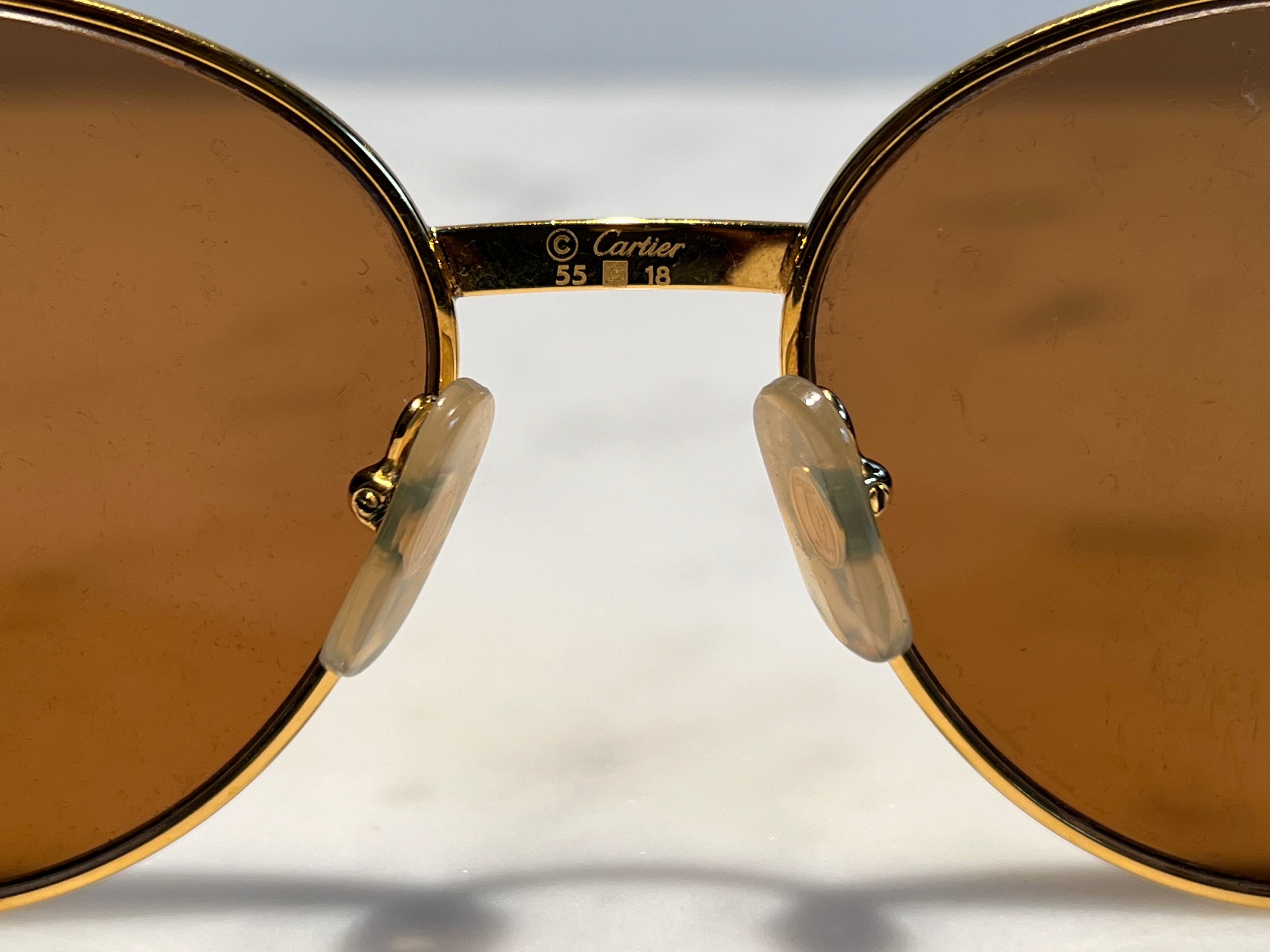 Cartier Bagatelle Platinum Gold C’decor Frames Sunglasses Glasses Wood vintage