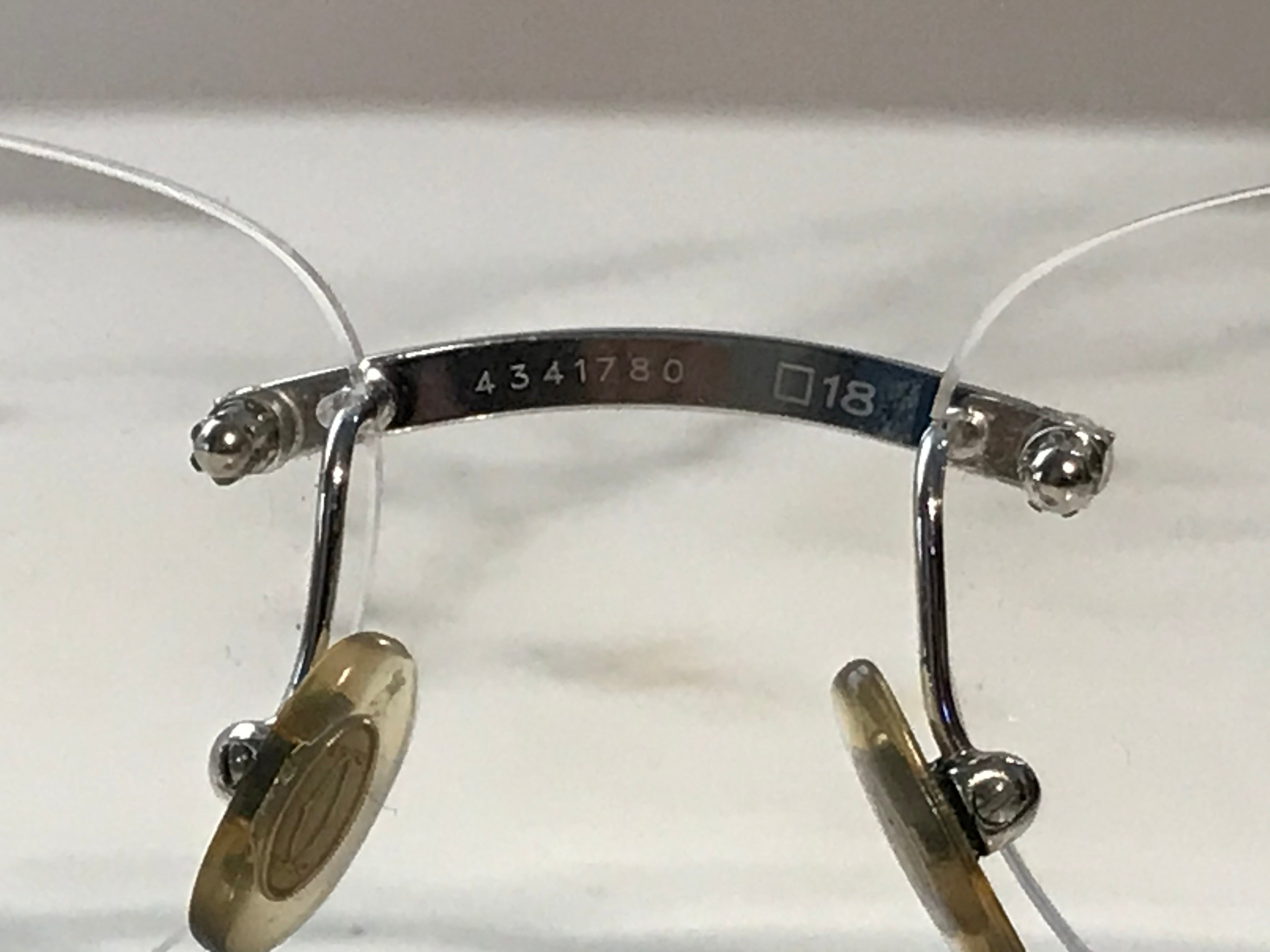 Cartier Platinum Buffalo Horn Rimless Glasses Sunglasses - Braglia