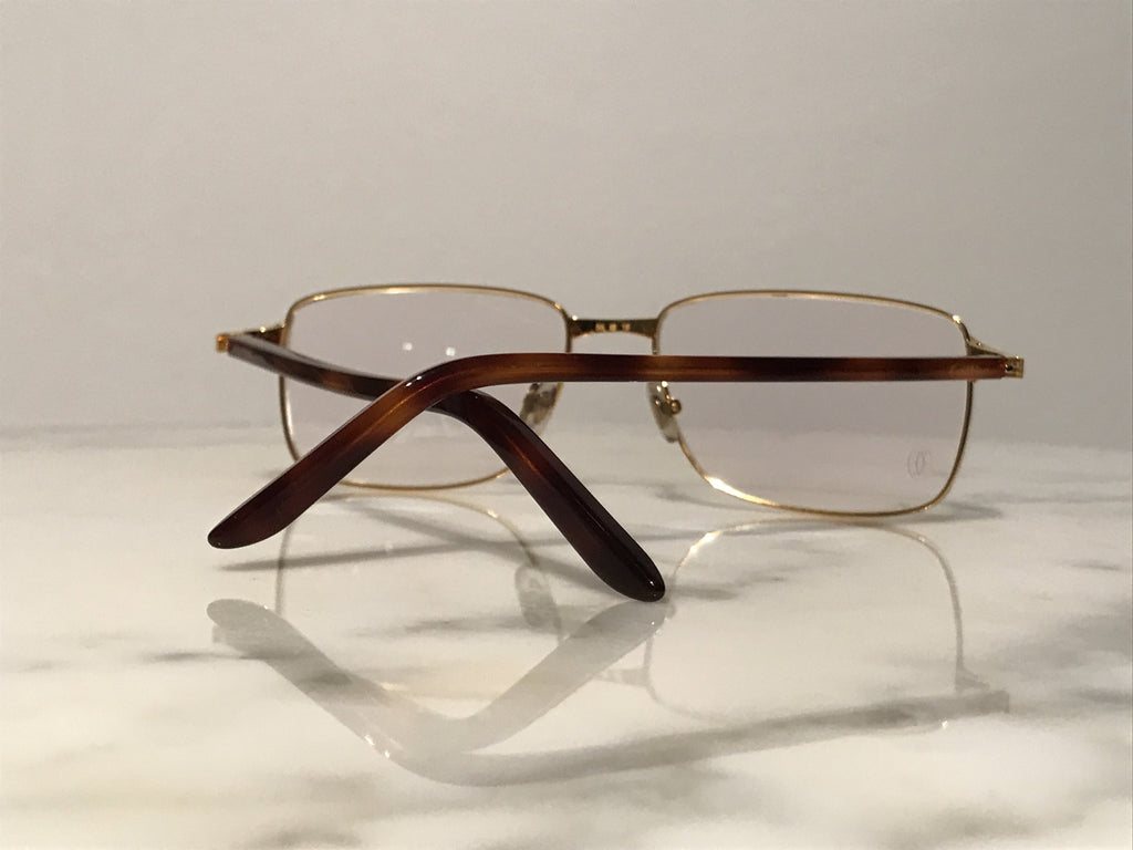 Cartier Havana Santos Gold Eyeglasses Sunglasses Frame - Braglia