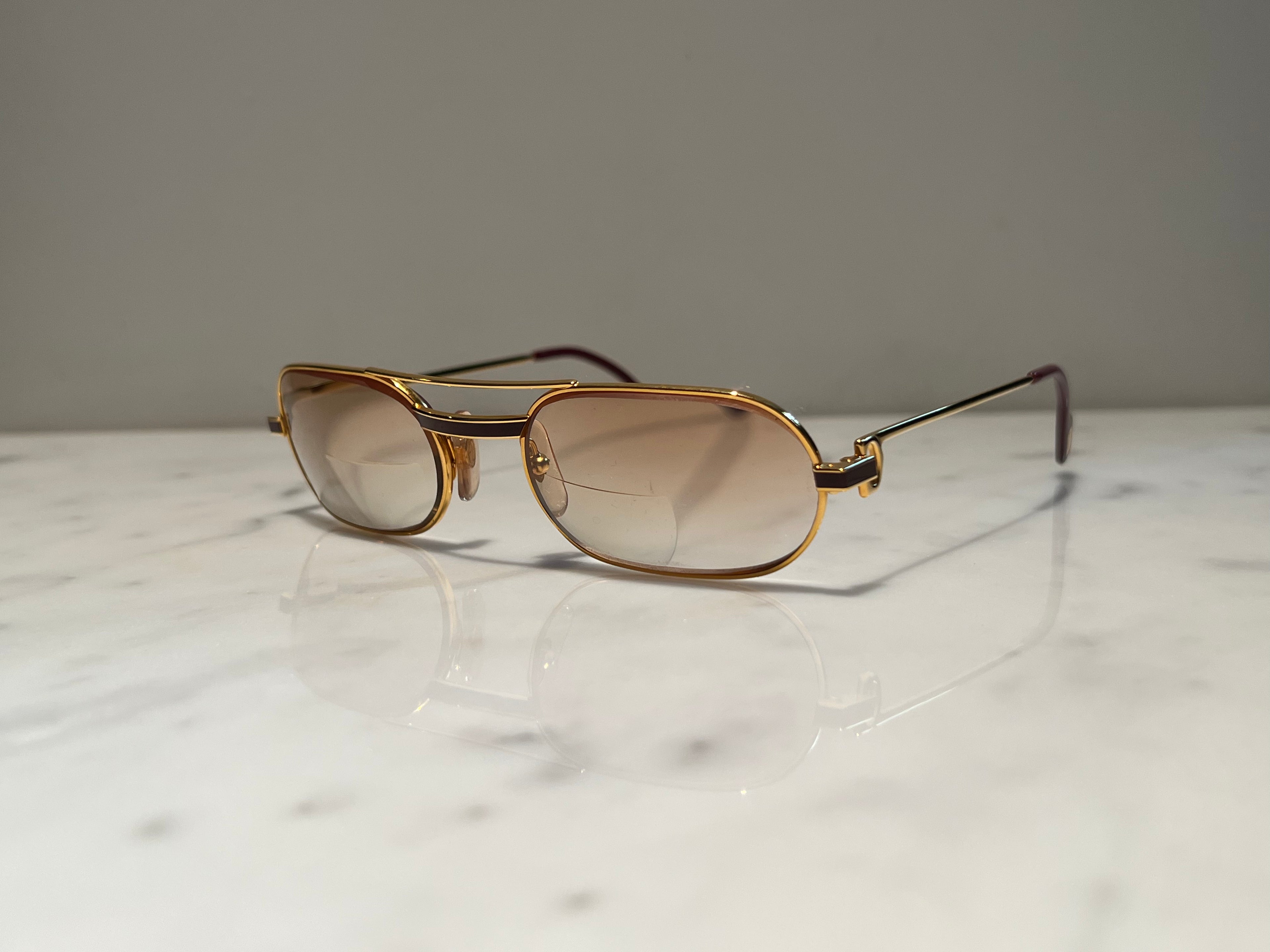 Cartier must Vintage C Decor Gold Sunglasses Glasses Eyeglasses Frames