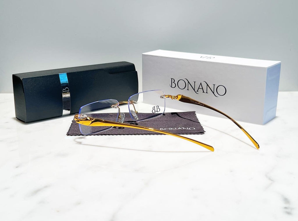 Bonano Calabria Gold Eyeglasses Frame