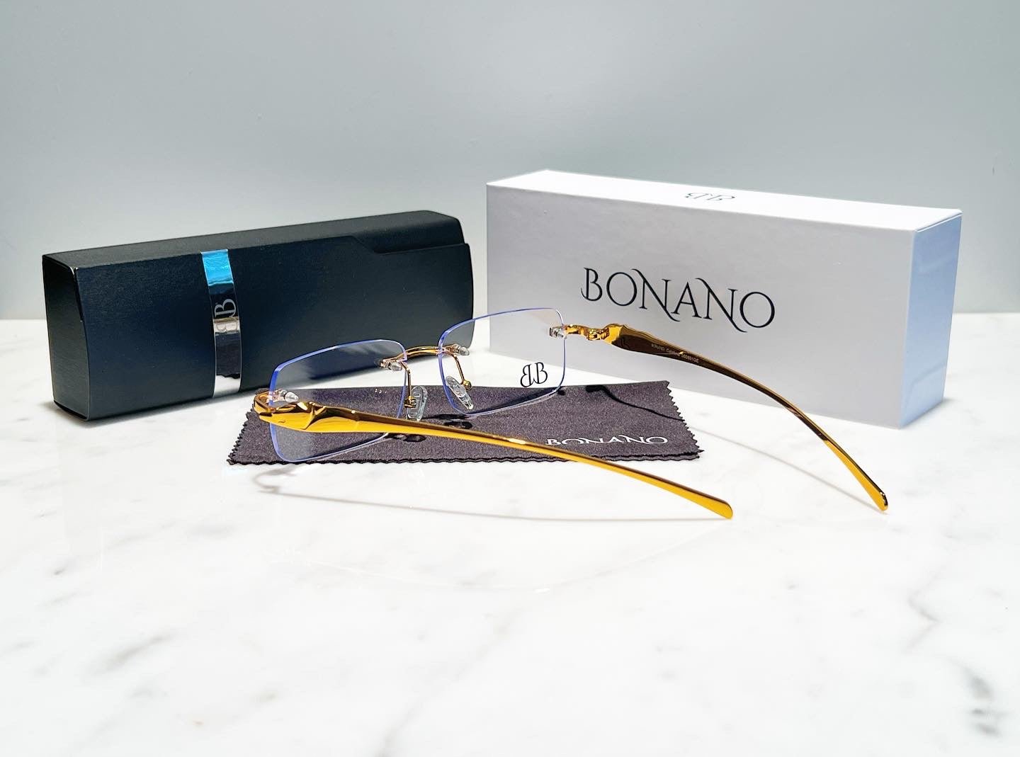 Bonano Calabria Gold Eyeglasses Frame