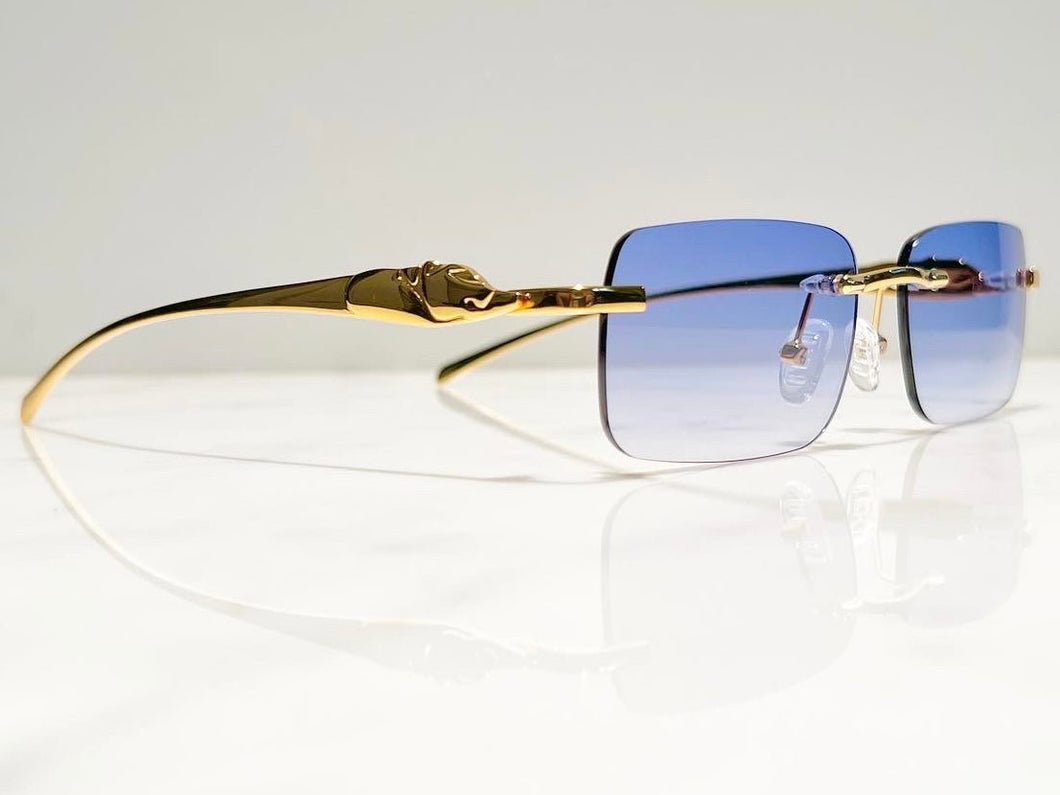 Bonano Calabria Gold & Sky Blue  Sunglasses Frame