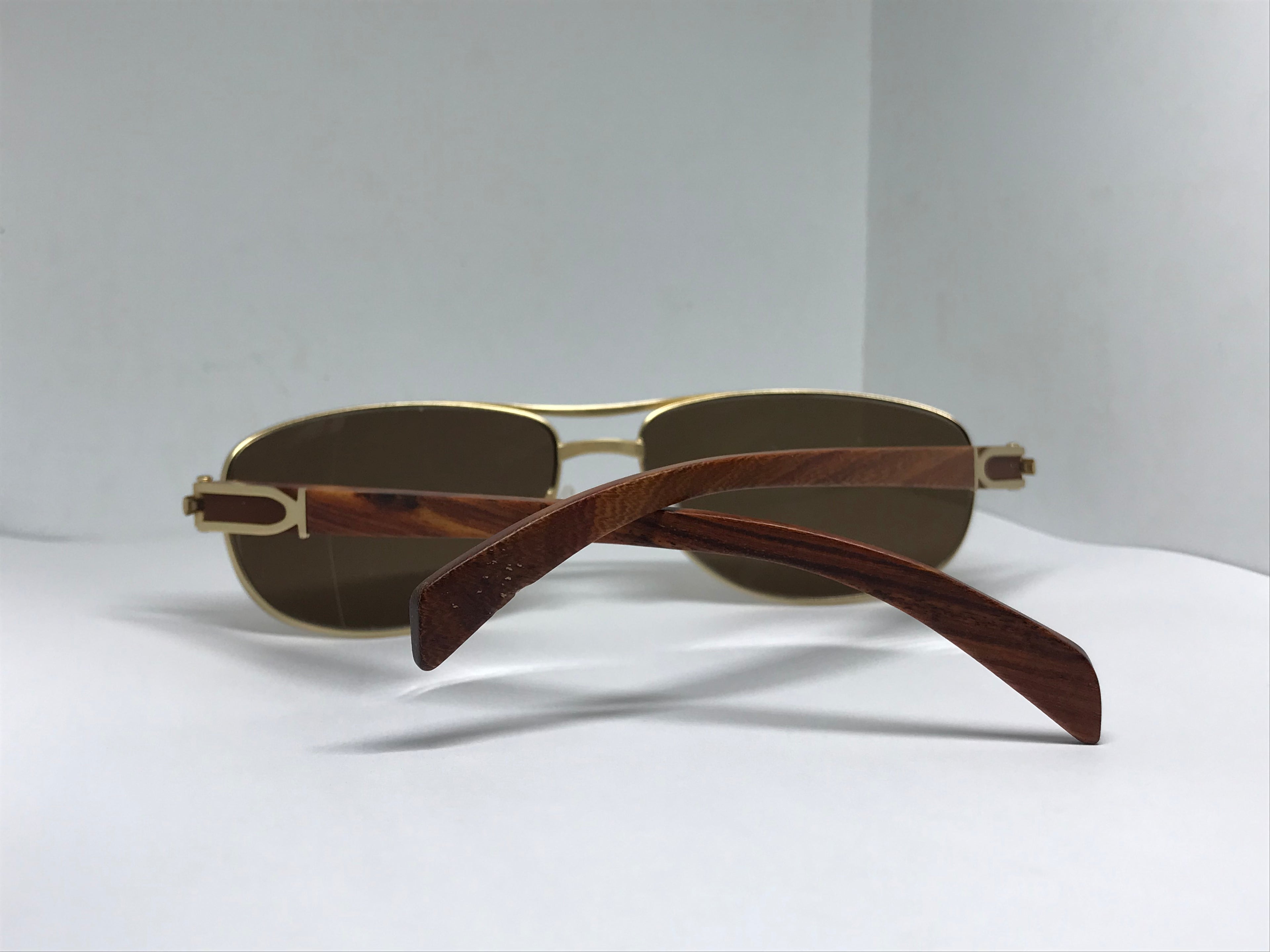 Porta Romana 1861 100pb Gold Wood Sunglasses - Braglia