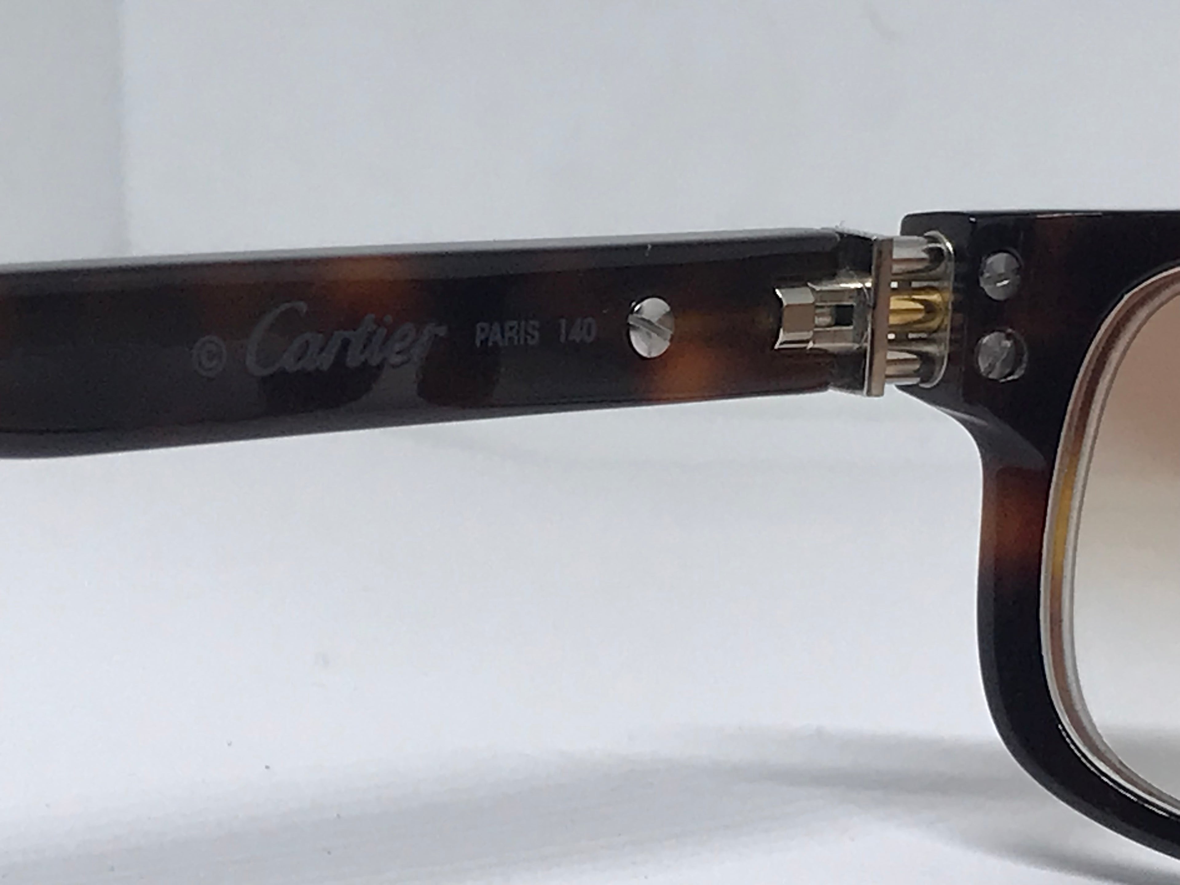 Cartier Duke Vintage Glasses Sunglasses Frames Horn Woods Wires Gold Platinum - Braglia
