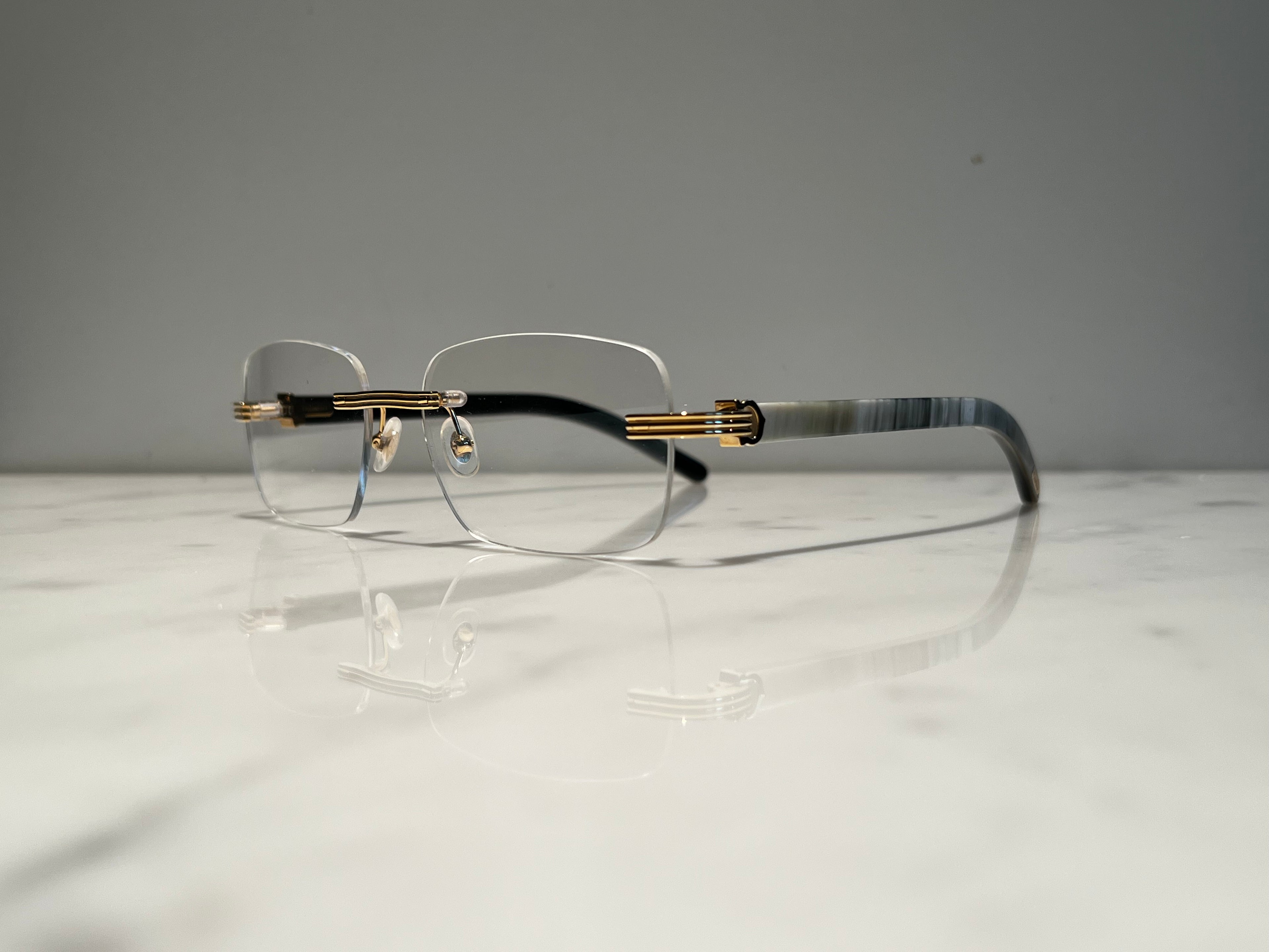 Cartier White Buffalo Gold Vintage Frames Sunglasses Glasses
