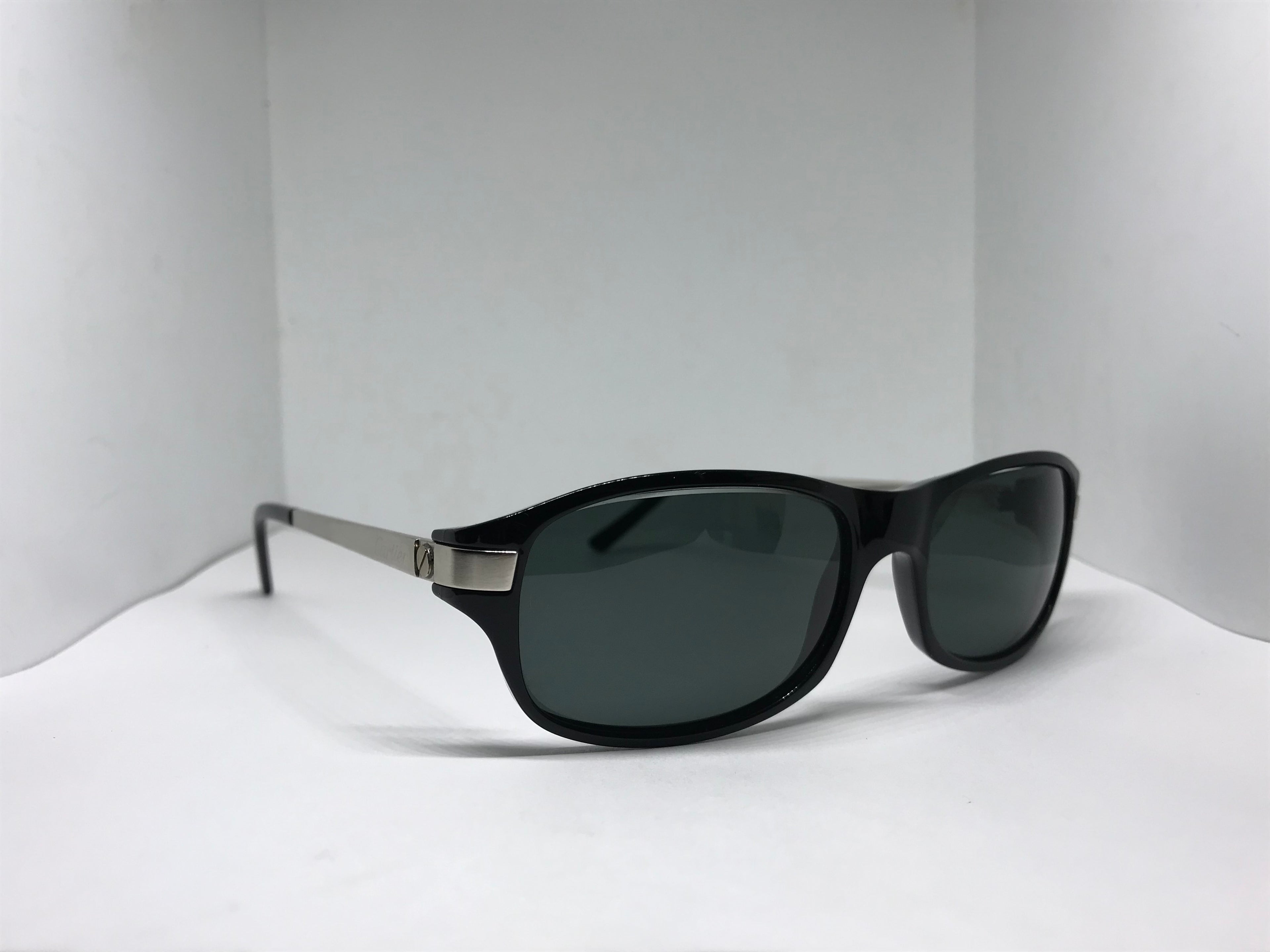 Cartier Vintage Santos Platinum Sunglasses Glasses Eyeglasses Frame C’decor - Braglia