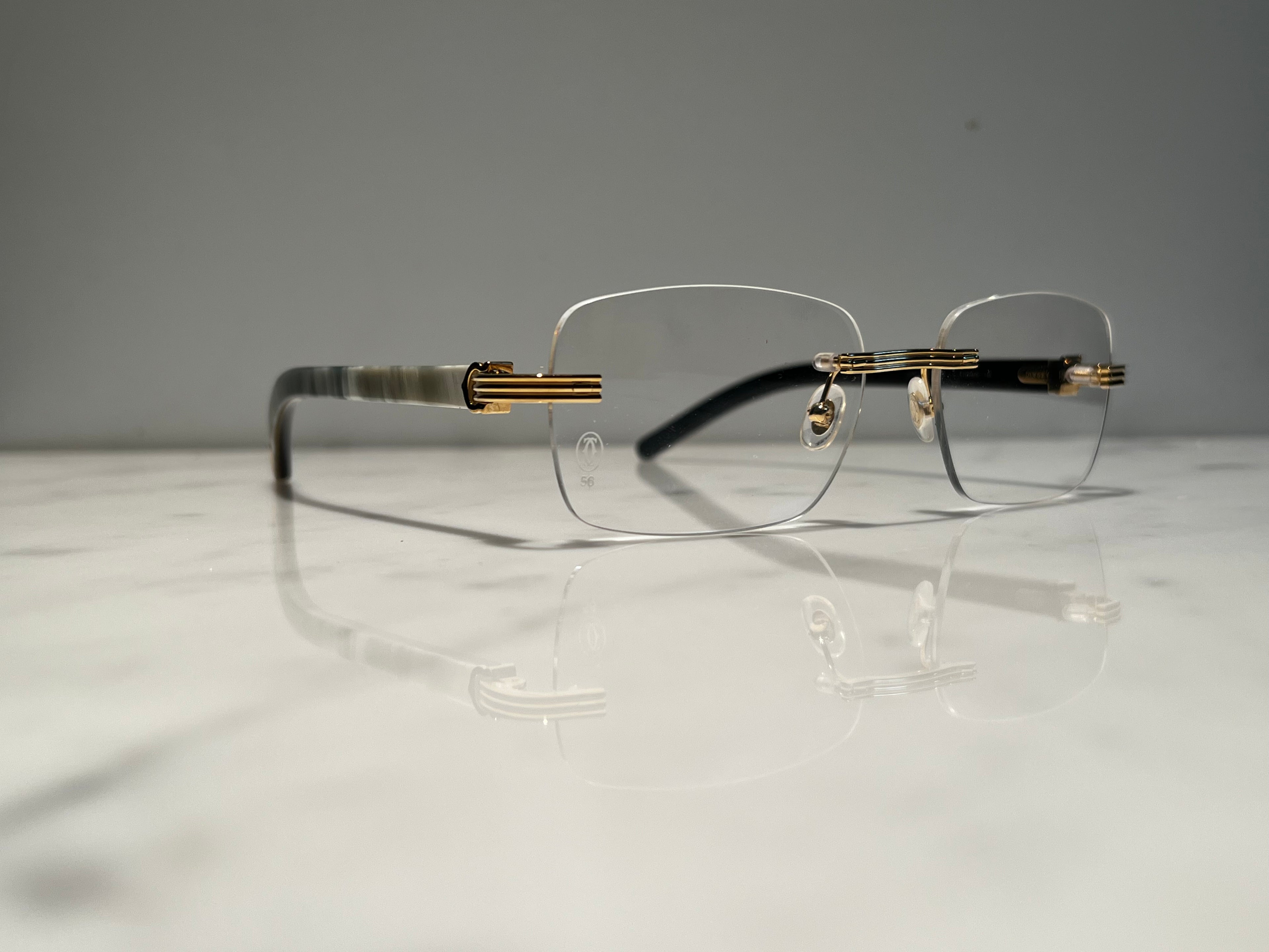 Cartier White Buffalo Gold Vintage Frames Sunglasses Glasses