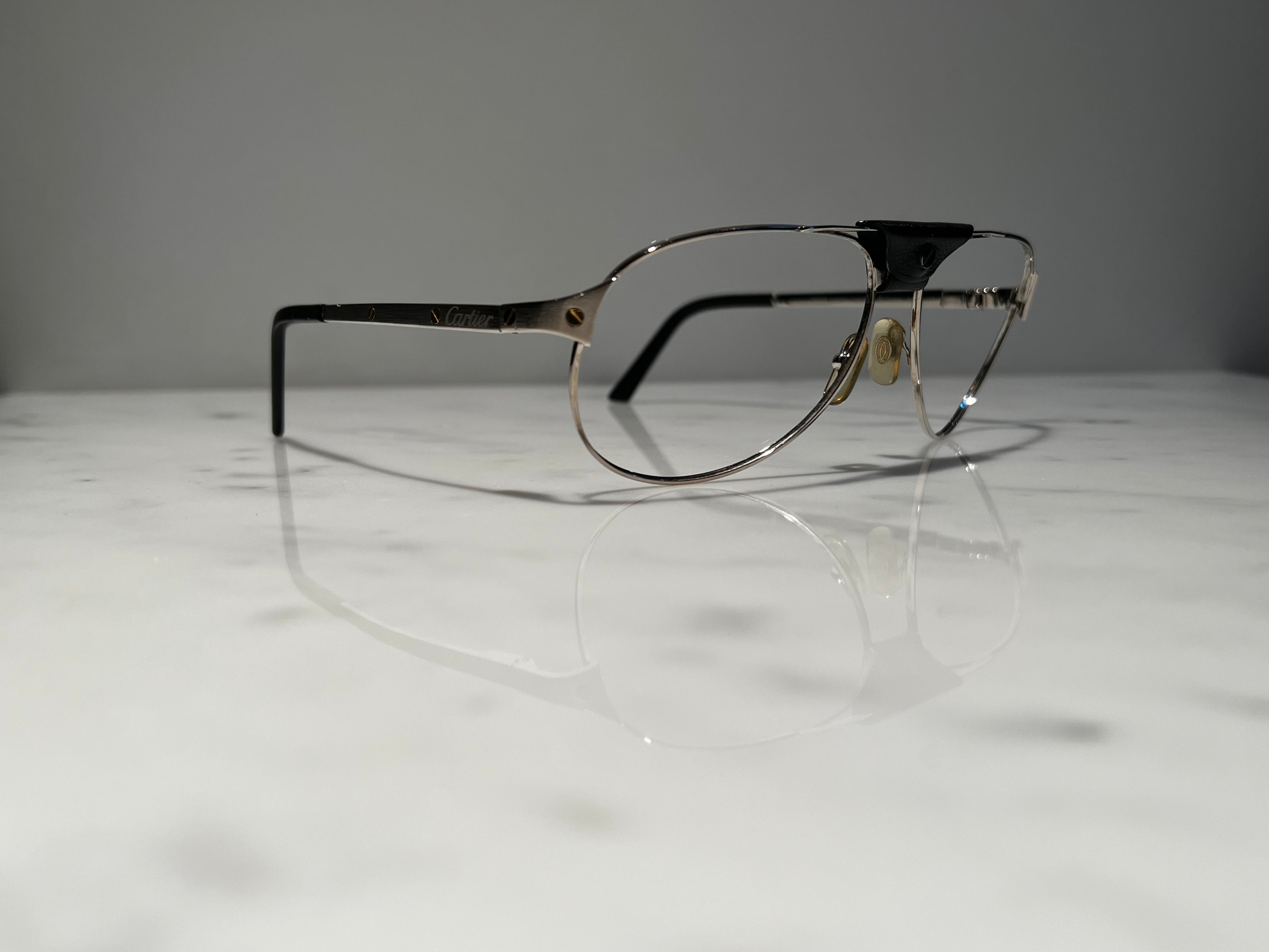 Cartier Santos Dumont Wire Platinum Sunglasses Glasses