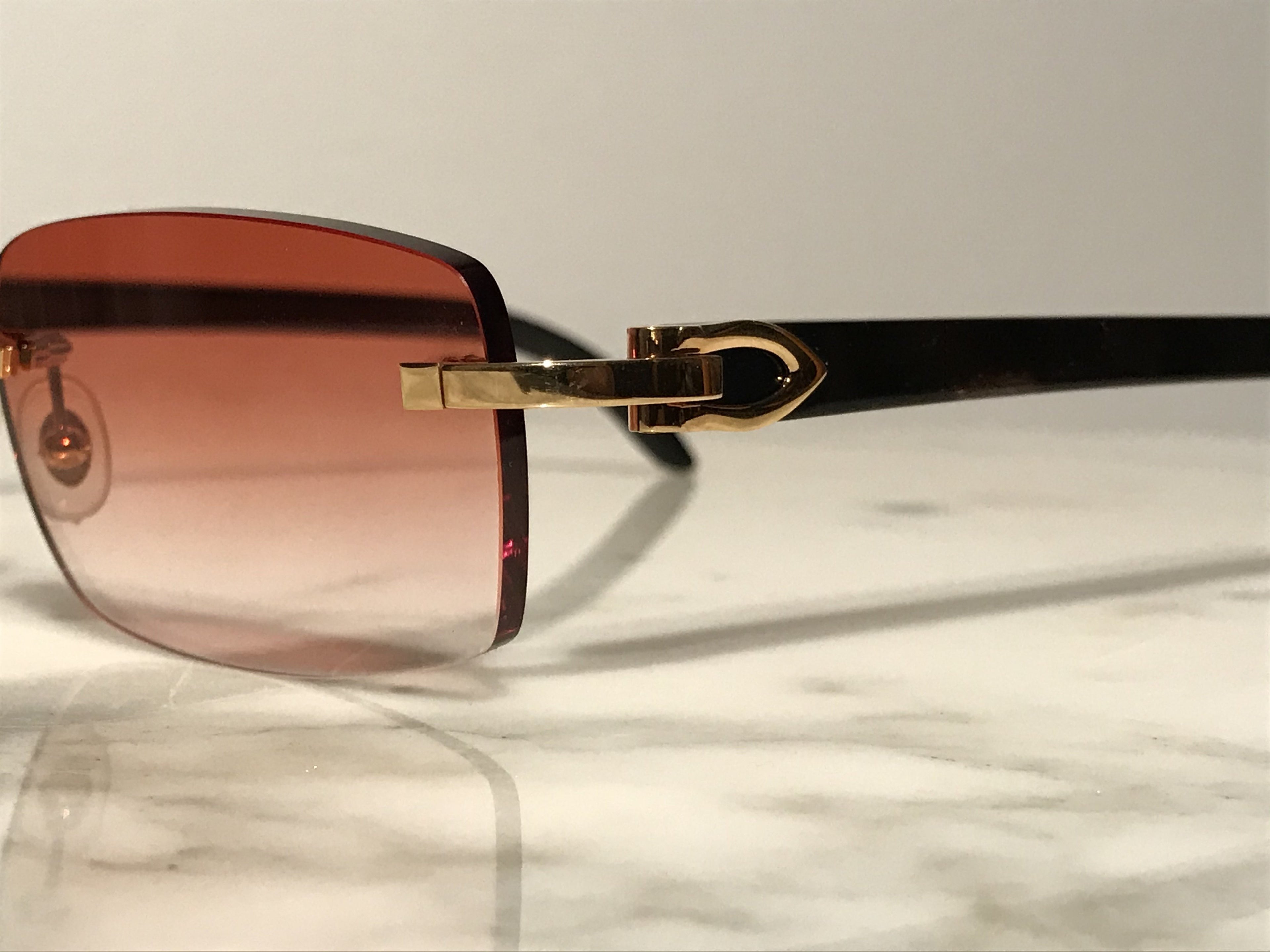 Cartier C’Decor Gold Buffalo Horn Sunglasses Eyeglasses Frame - Braglia