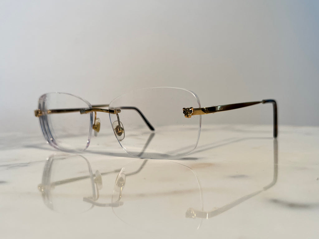 Cartier Panthere Rimless Frames Sunglasses Glasses